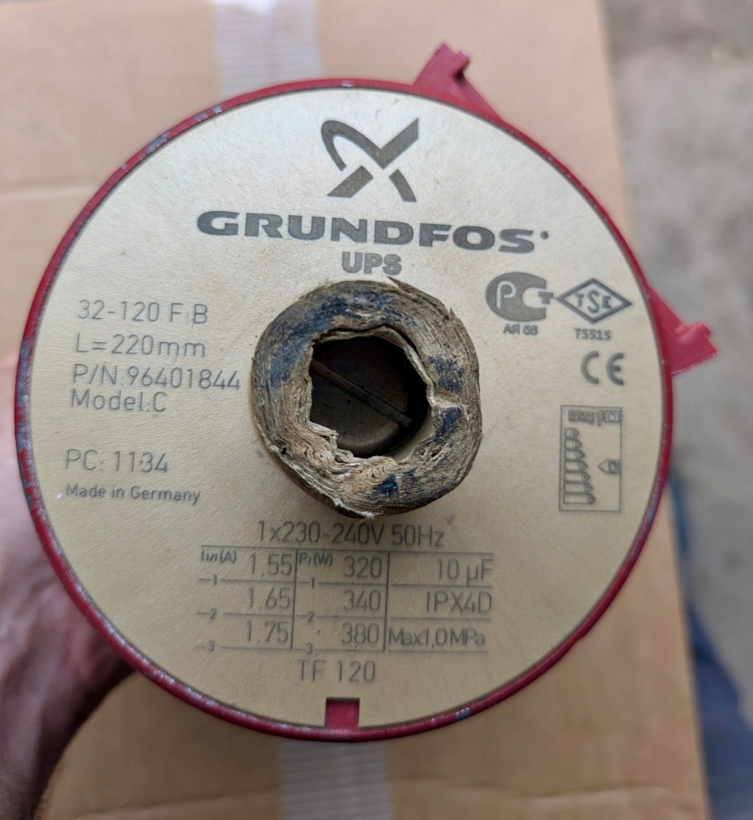 Grundfos UPS 32-120 F B Bronze circulator Pump Head 96401844 240v #4798