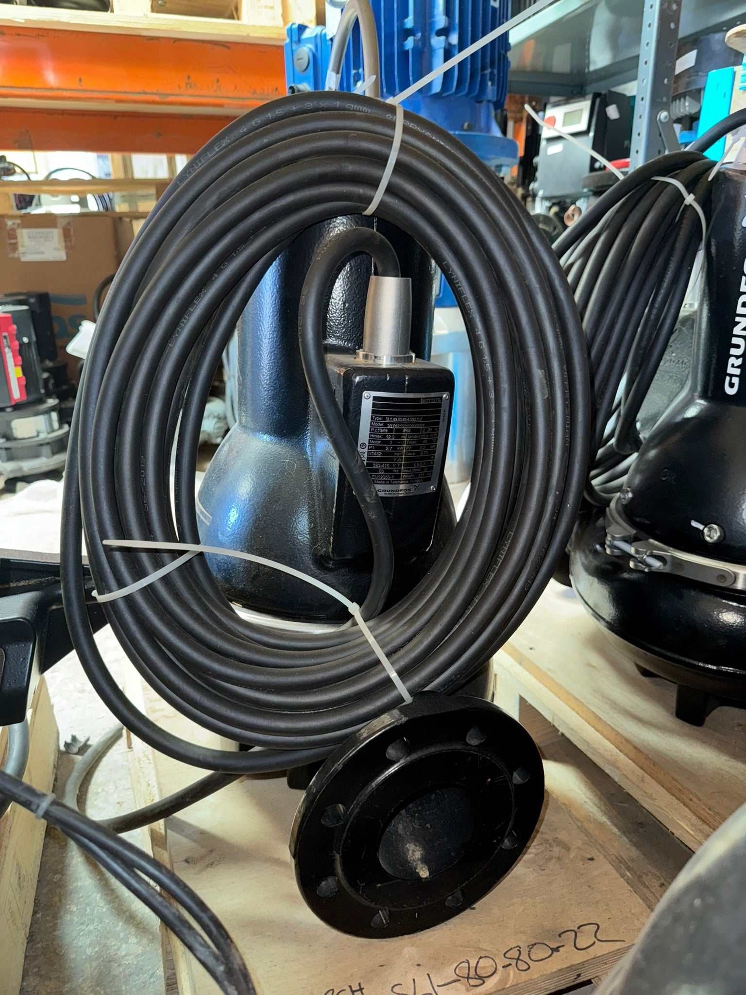 Grundfos SL1.80.80.22.4.50D.C.Z 98742103 2.2 kW 415v Submersible Waste Pump Dn80 #4459