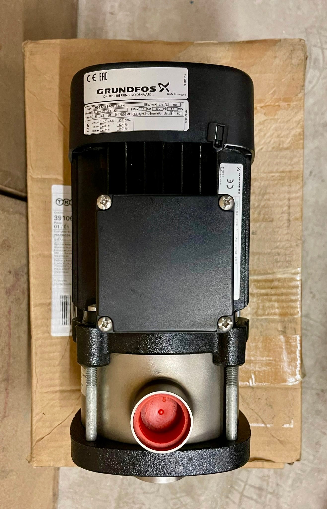 Grundfos CM 5-3 A R I E AQQE F A A N Horizontal Multistage Pump 415v 96961057 #4992