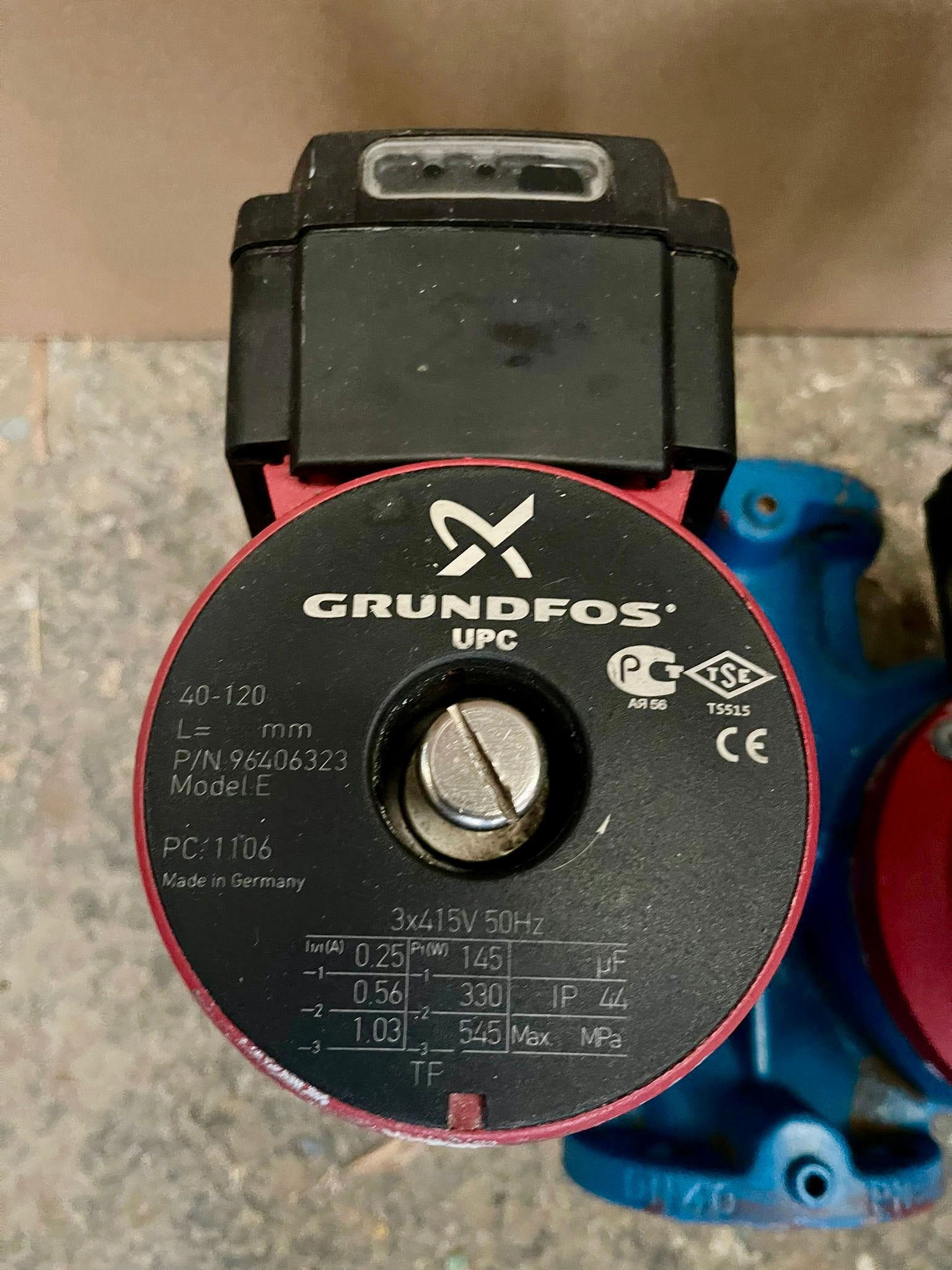 Grundfos UPCD 40-120 F Flanged Pump Heating Circulator 415v Dn40 96406323 #4881 USED