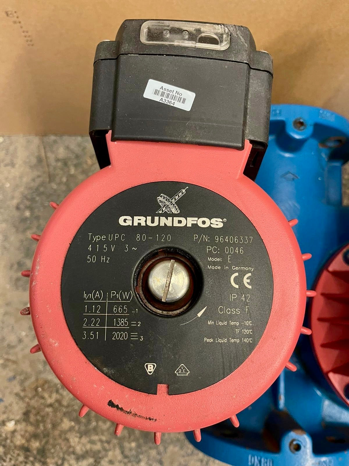 Grundfos UPCD 80-120 F Flanged Pump Heating Circulator 415v Dn80 96406337 #4888 USED