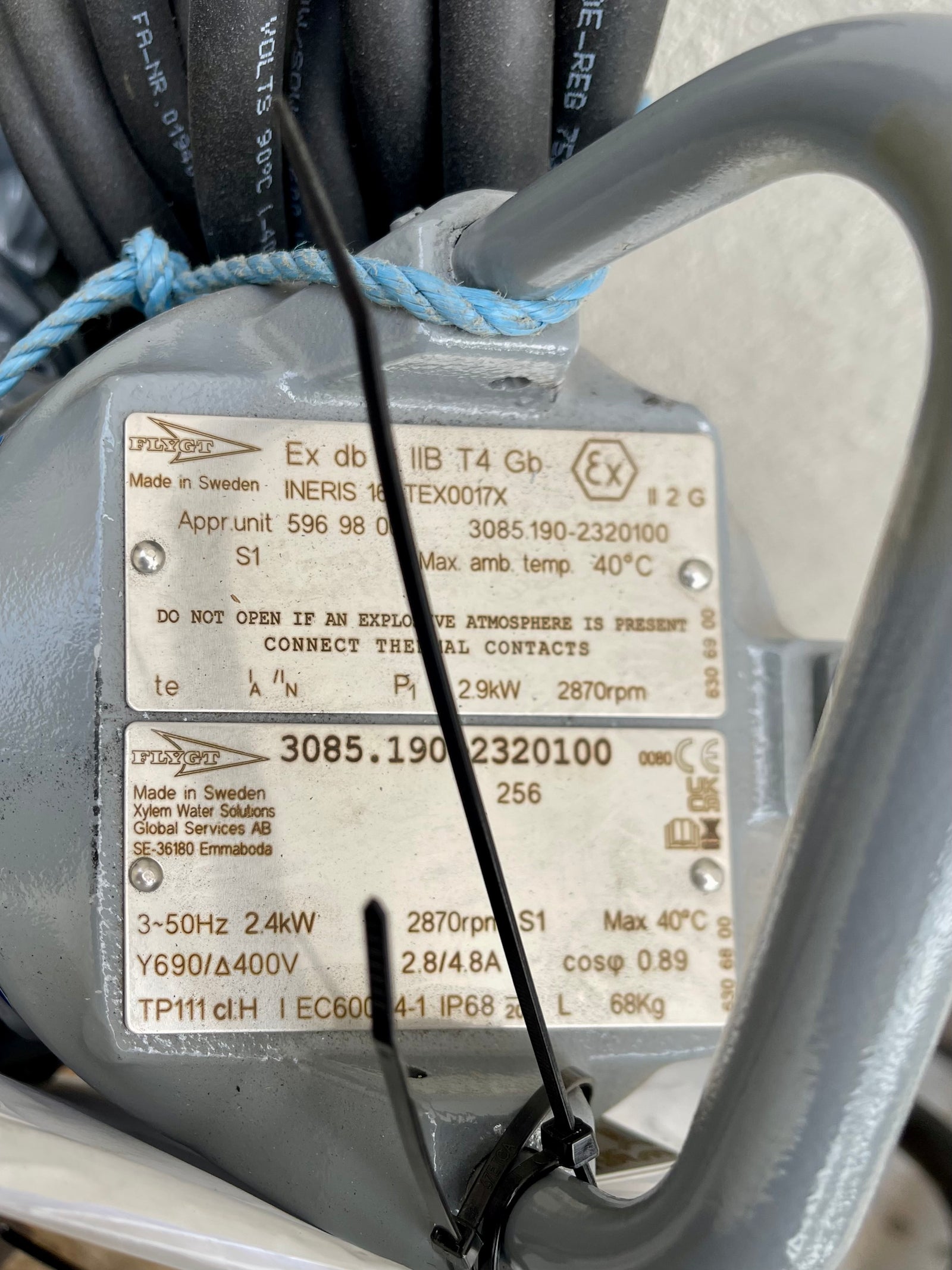 Flygt NP 3085.190 256 SH 2.4kw 400v submersible waste water pump #3727