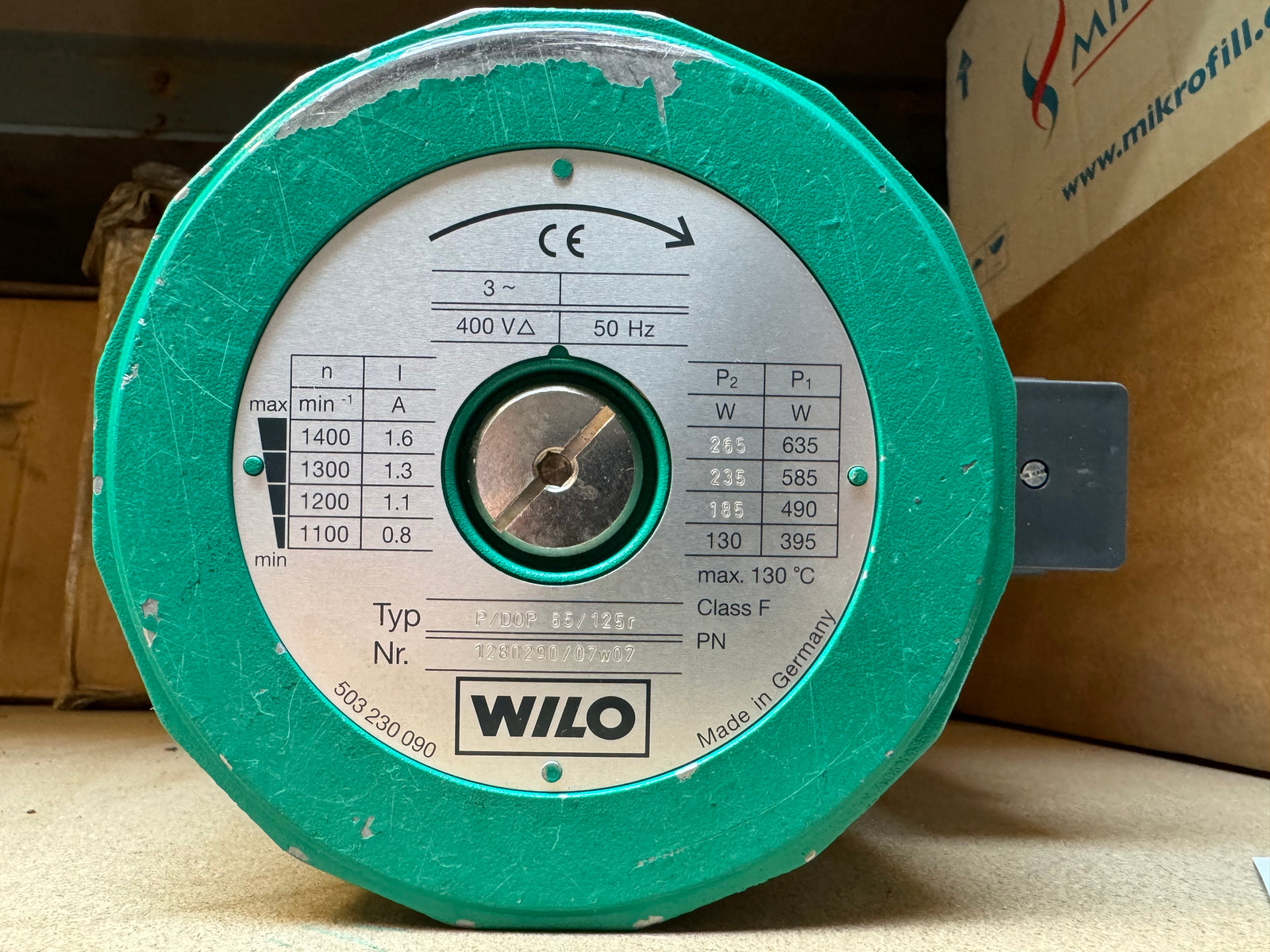 Wilo DOP 65/125R Replacement pump head motor 111280290 400v