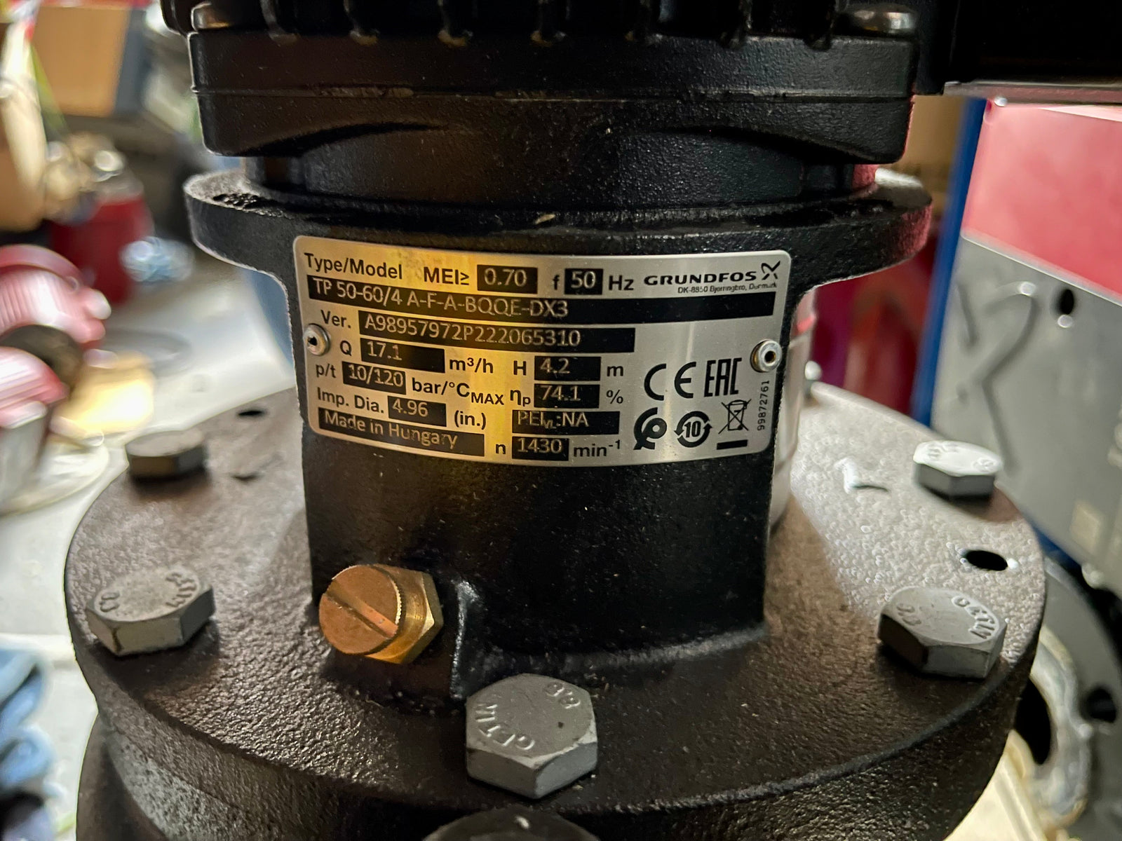 Grundfos TP 50-60/4 A-F-A BQQE circulator Pump 98957972 240v #3987