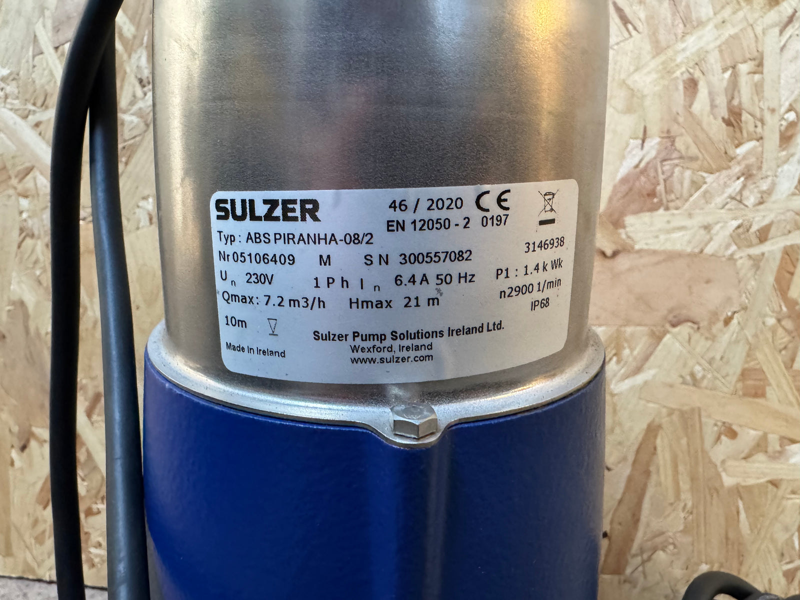 ABS Piranha PIR-08/2-W01*5-KS-P 230V DN32 05106409 Submersible Waste Grinder Pump 1.5kW #4687