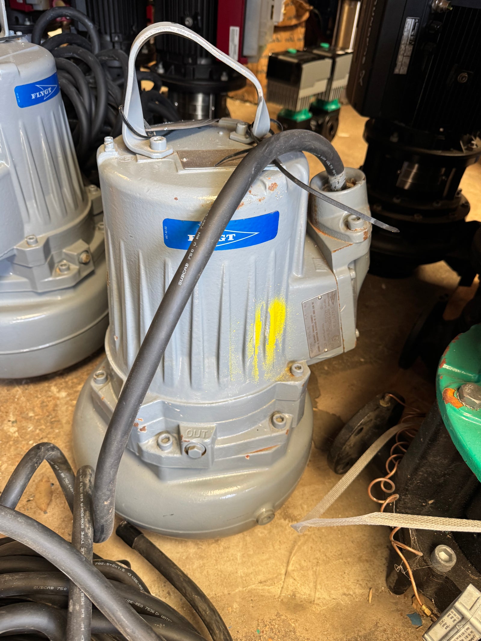 Flygt NS 3127.191 MT 438 4.7kw submersible waste water pump EX DN100 #4743