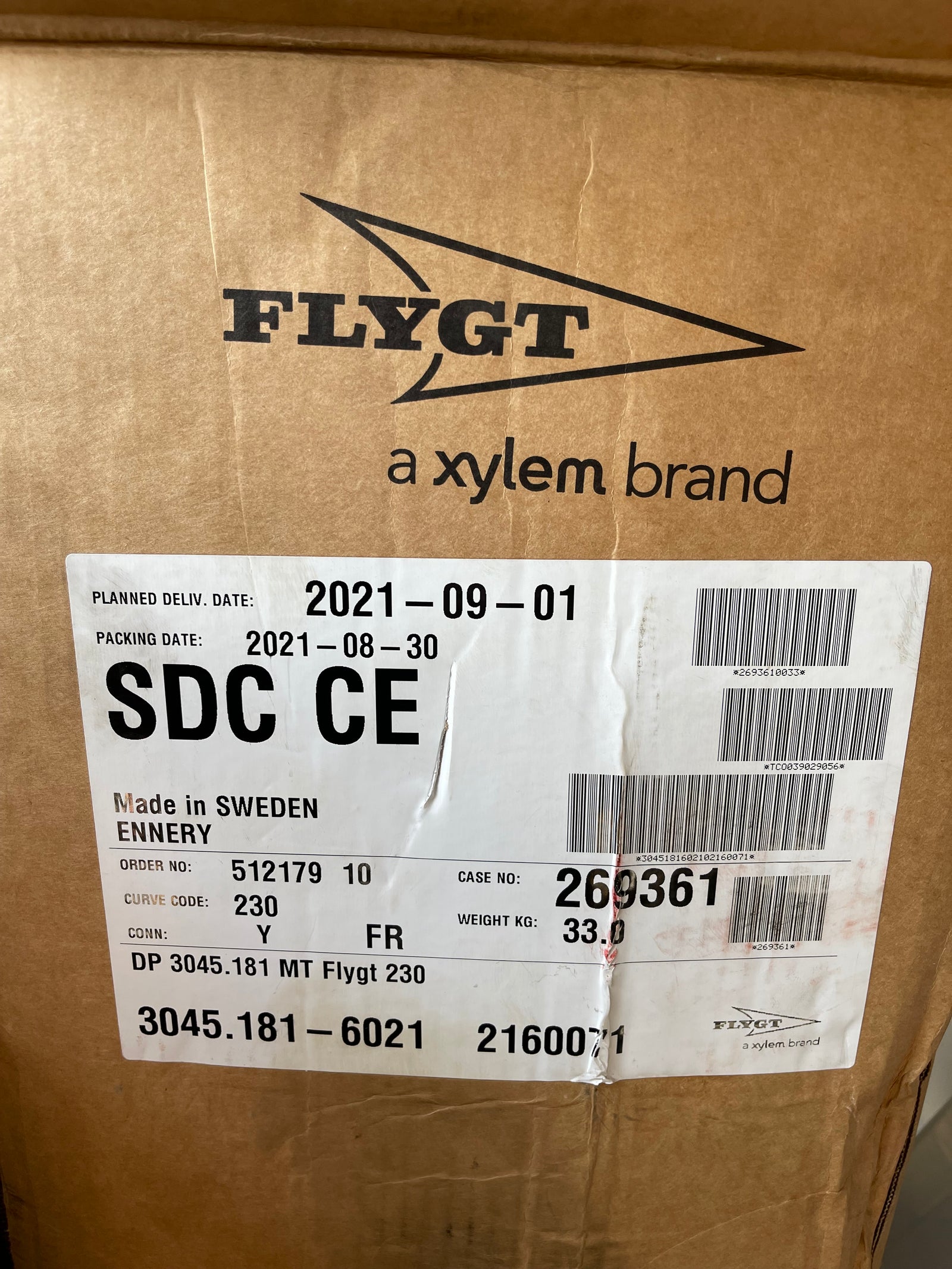 Flygt DP 3045.181 230 MT 1.2kw 400v submersible waste water pump #3517
