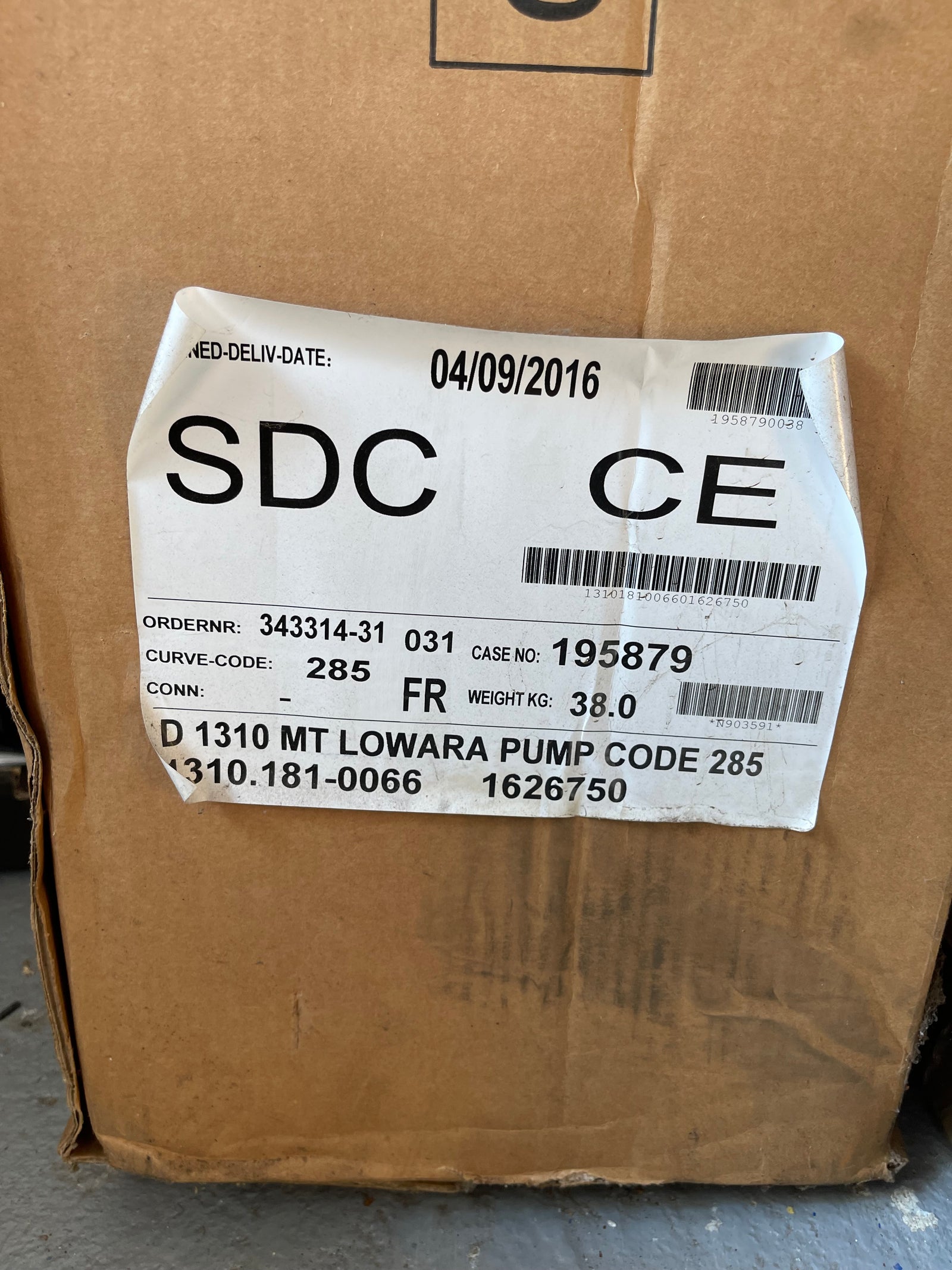 Lowara 1310.181 MT 285 2.4kw 230v Submersible Vortex Waste Pump DN65 #3520