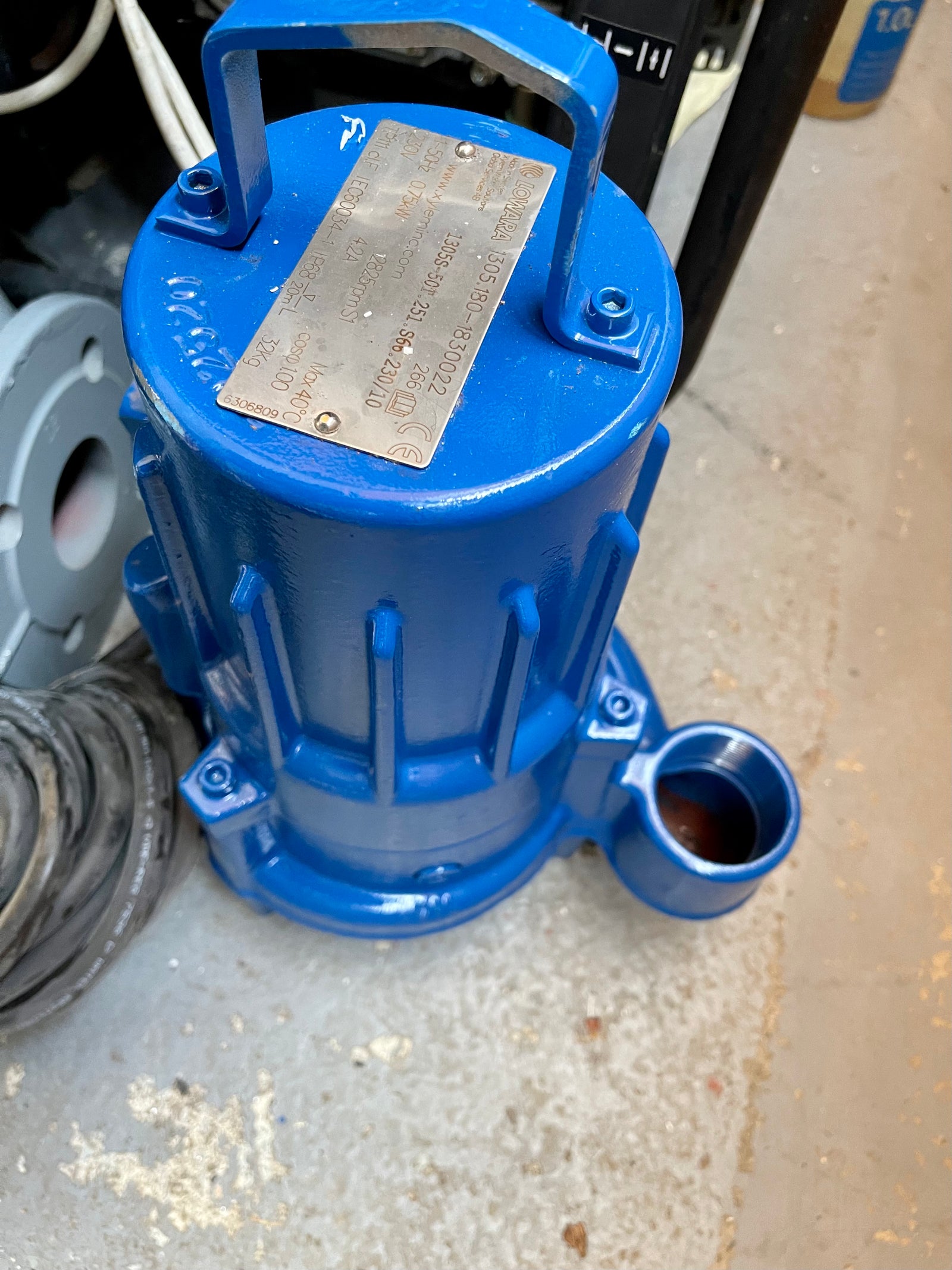 Lowara 1305.180 S 266 0.75kw 230v Submersible Non Clog Waste Pump 1305S-50T.251.S66.230/10 #3523