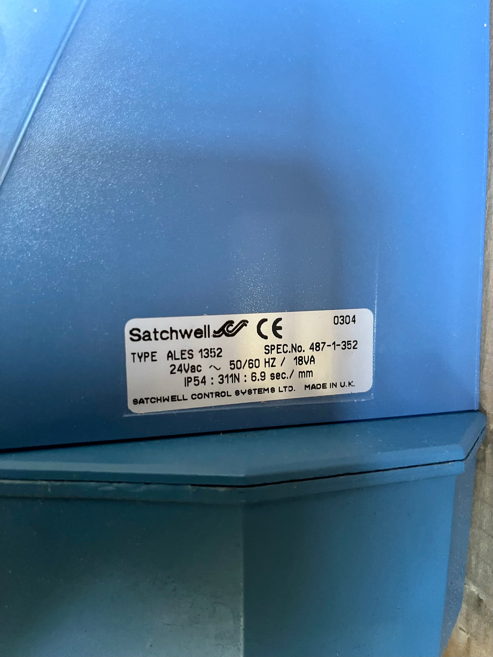 Satchwell ALES 1352 24Vac Actuator 487-1-352 #3651
