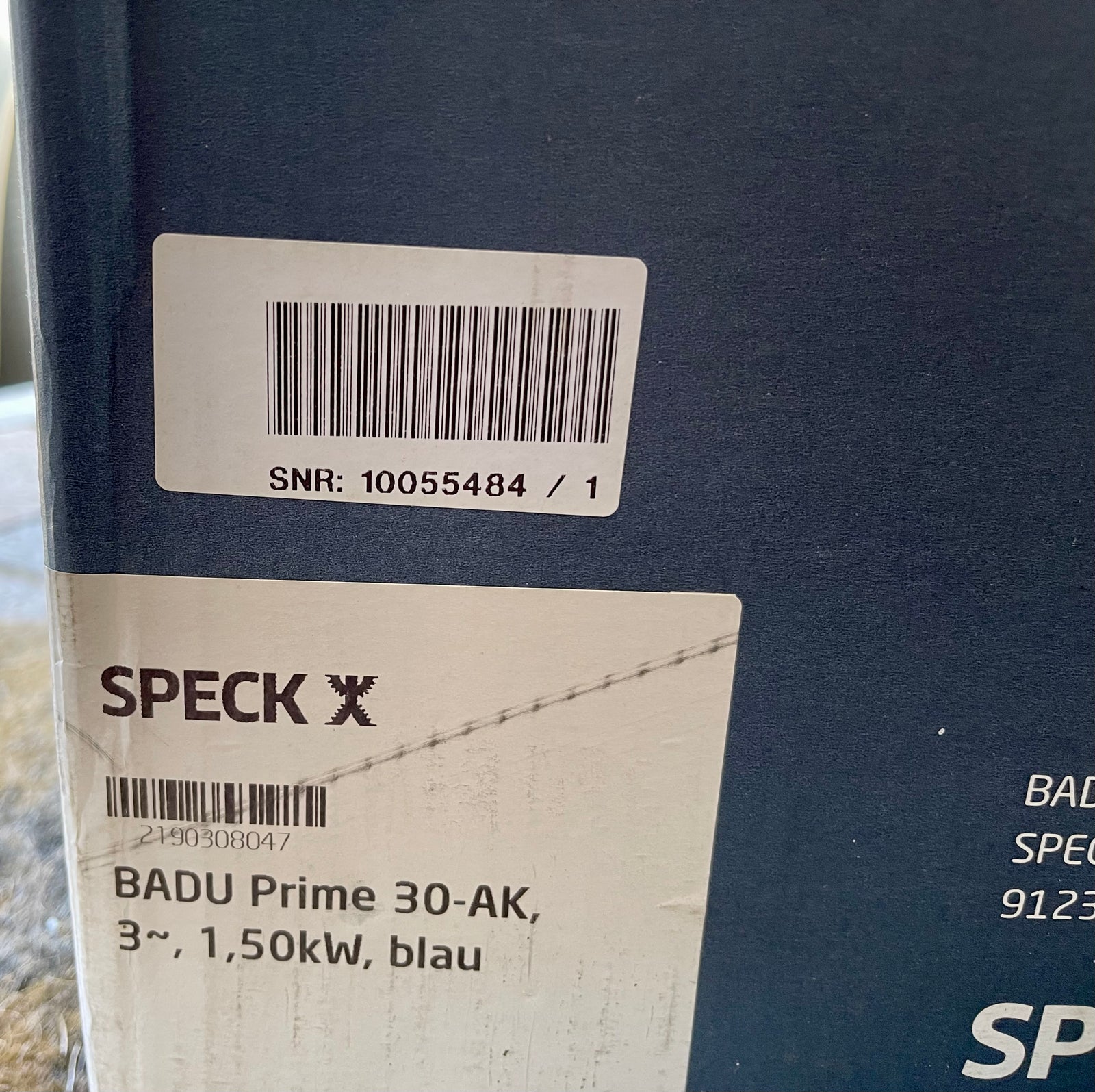 SPECK BADU Prime 30-AK-SSV, Dr 1.5kW 415v Pool Circulator Pump #3717