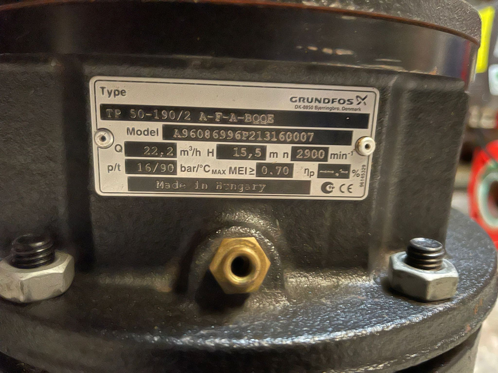 Grundfos TP 50-190/2 A-F-A-BQQE 1.5kW DN50 Inline Circulator Pump 415V 96086996 USED #5015
