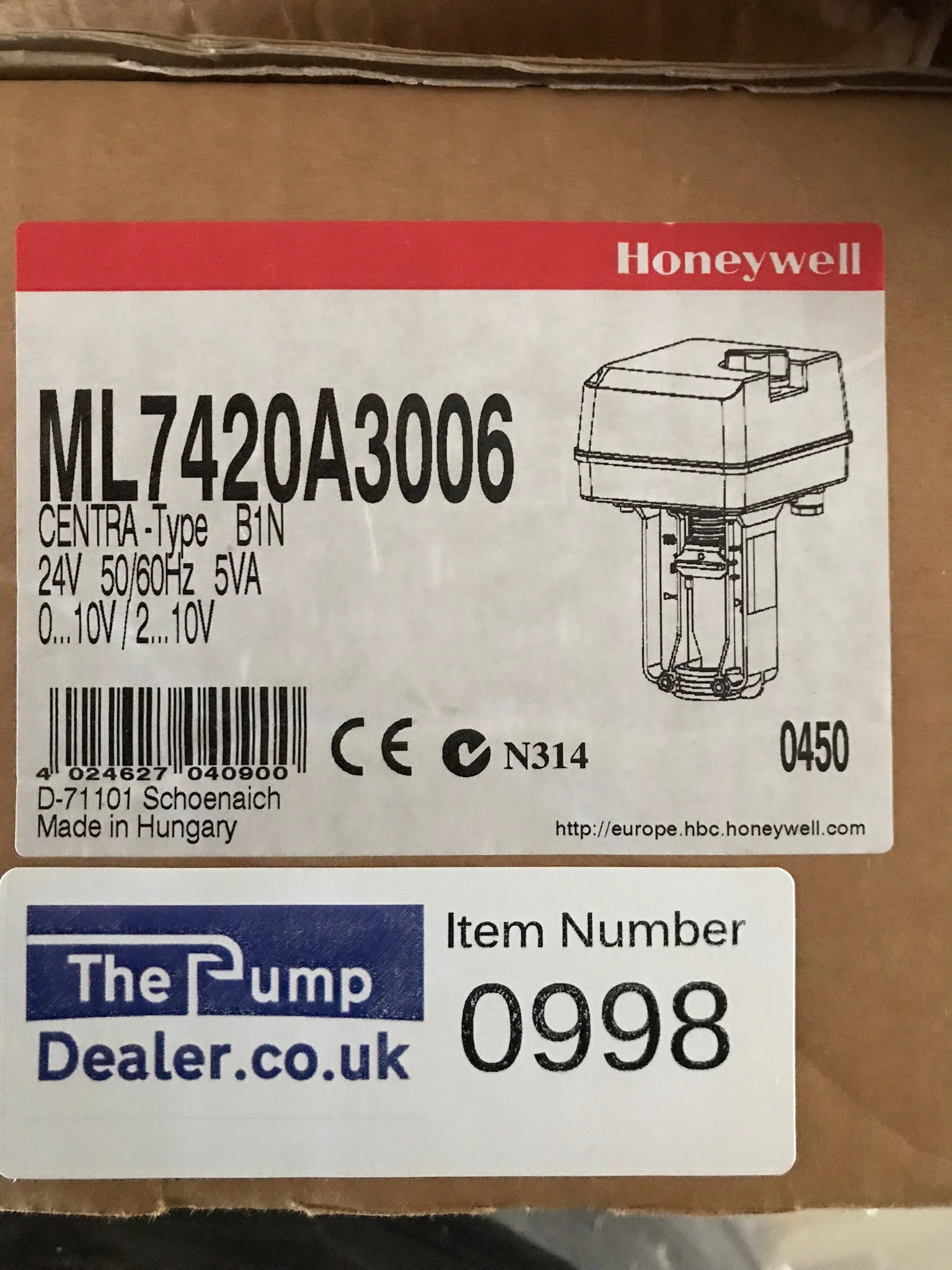 Honeywell Trend ml7420a3006 Actuator 24v #998
