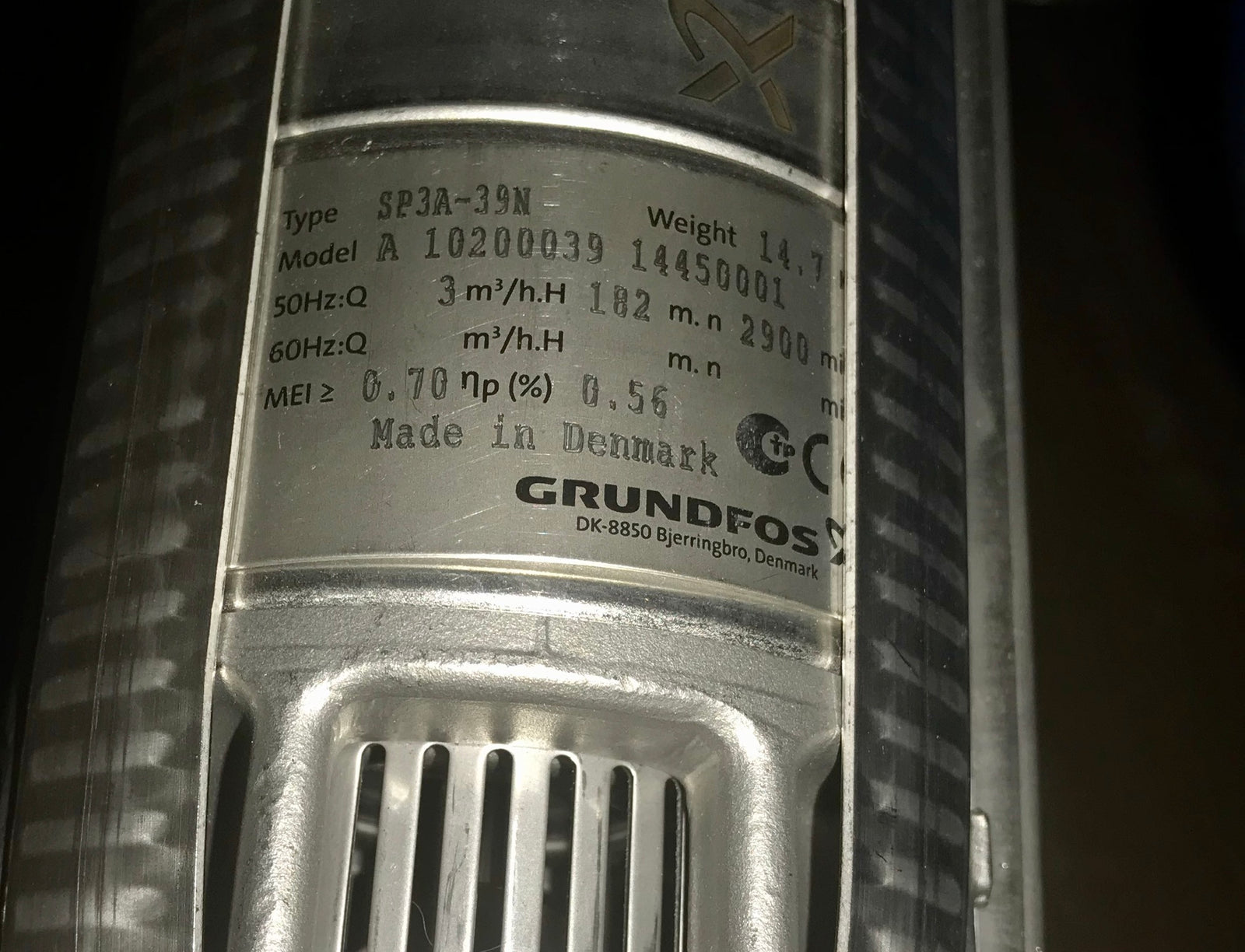 Grundfos Pump SP3A-39N 10200039 borehole pump 3kw 415v #2030