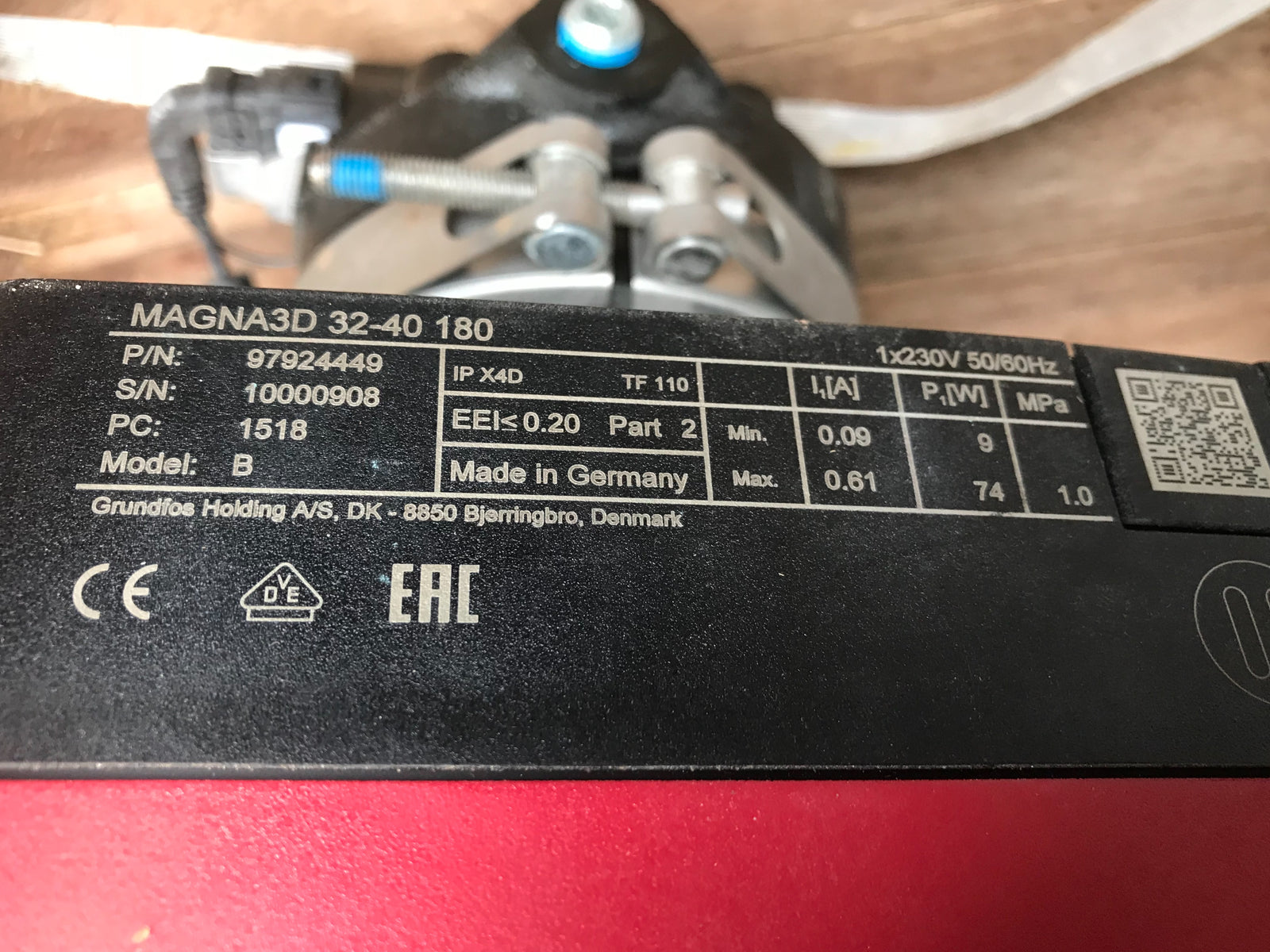 Grundfos Magna3 D 32-40 Pump Heating Circulator 240v threaded 97924449 #4126