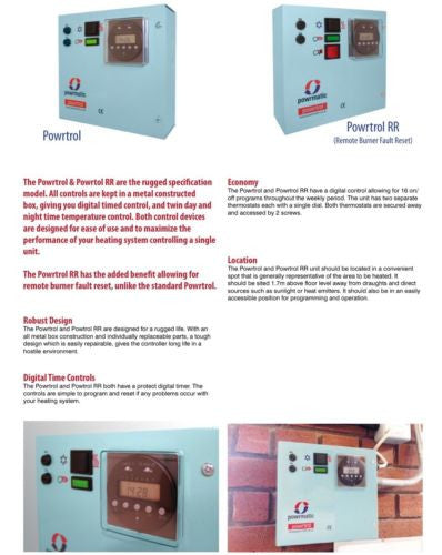 Powrmatic Powrtrol Control Unit Remote Reset Controls Remote Burner Time Clock