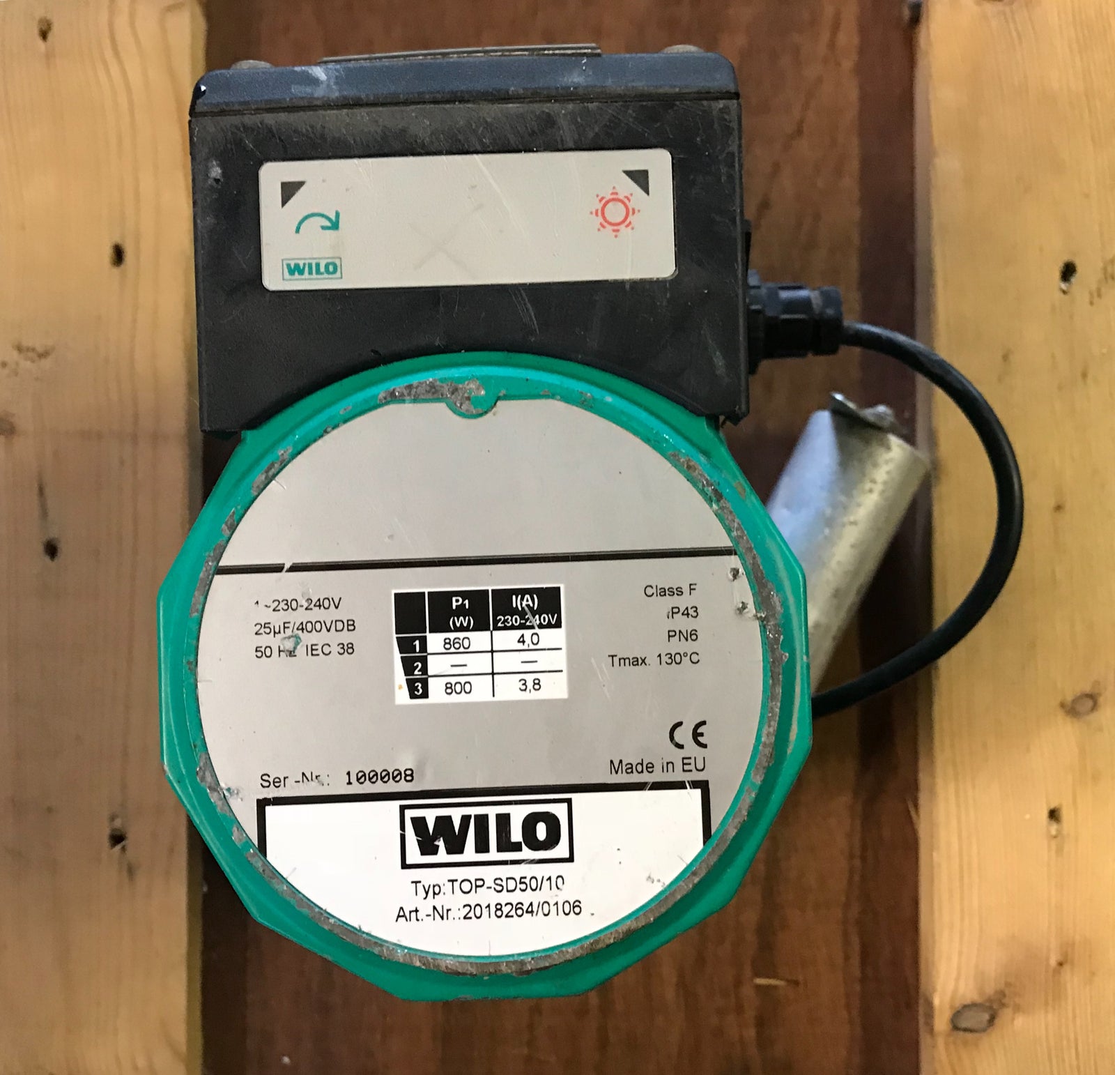 Wilo TOP S/SD 50/10 Single Phase Replacement Head Motor & Terminal Box 240V USED 2018264 #678