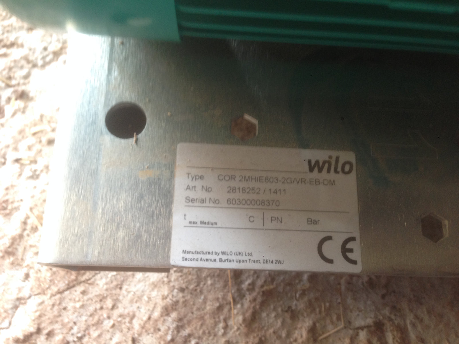 Wilo COR-2MHIE803-2G/VR-EB 4.4kw 5 bar Twin Pressure Booster pump Set 415v