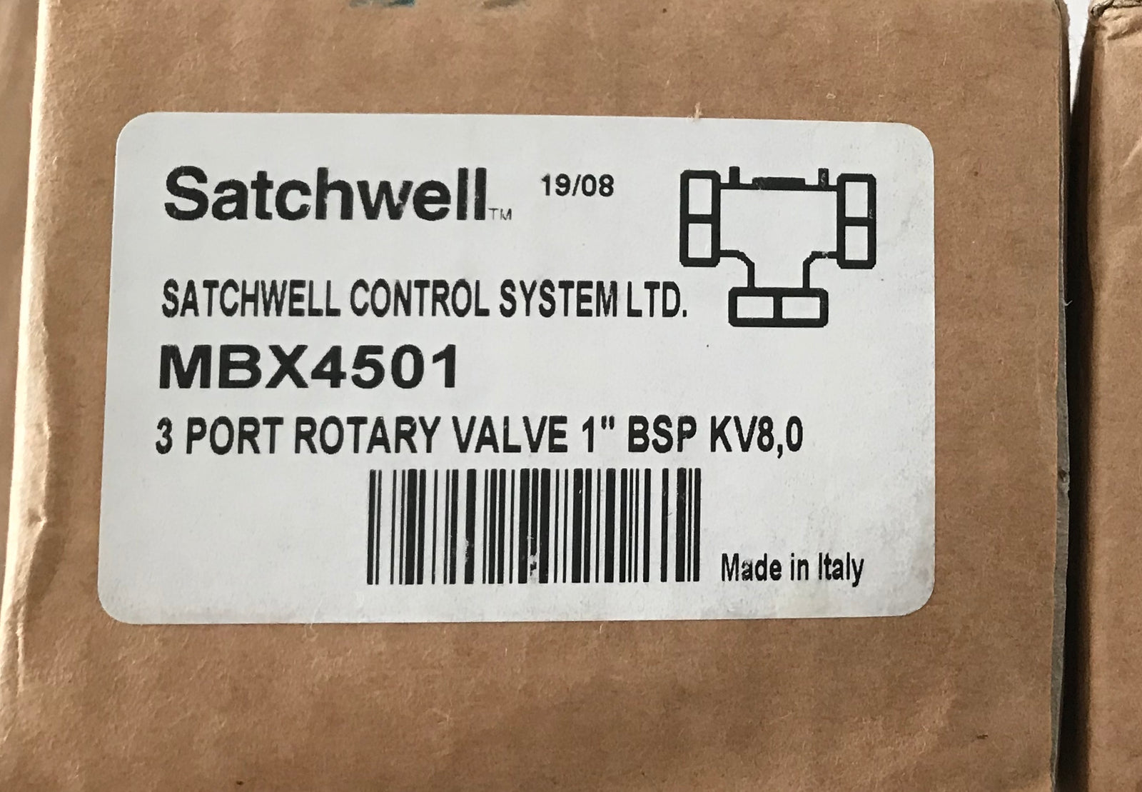 Satchwell Schneider MBX 4501 3 way 1" Rotary Valve Brass #1671