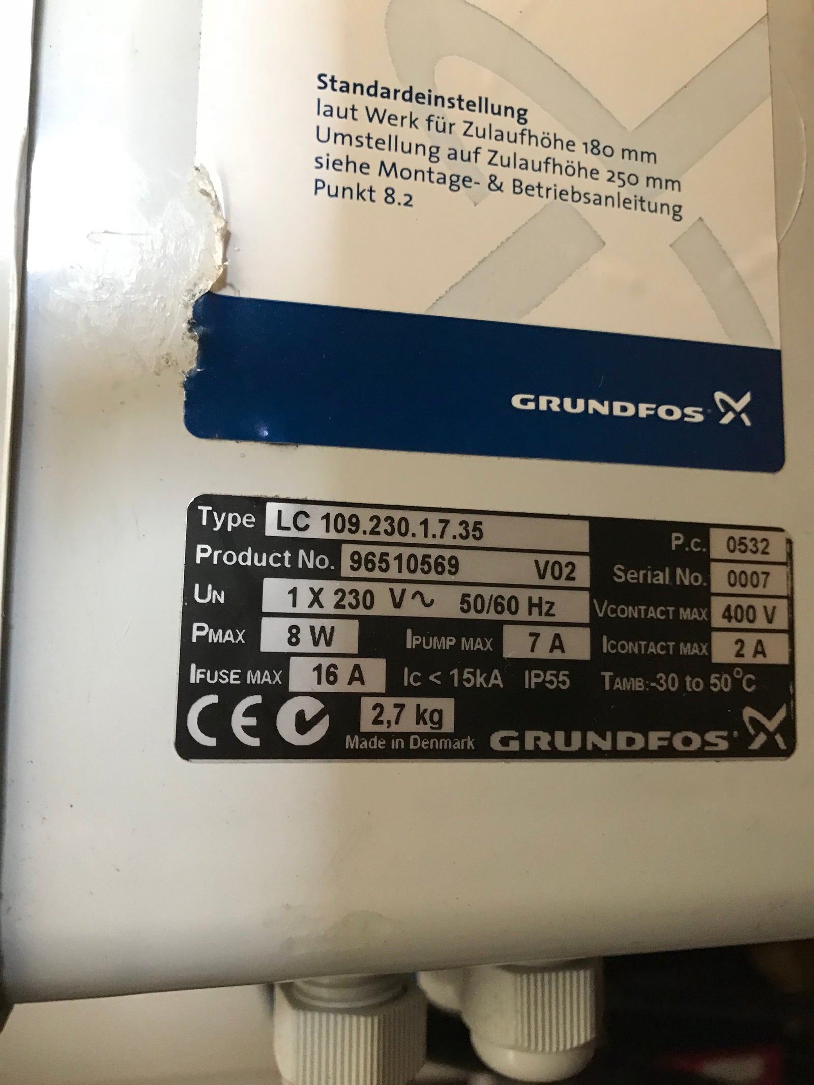 Grundfos M.12.1.4 96075436 lifting station Waste water Pump Drain Sewage saniflo #1692