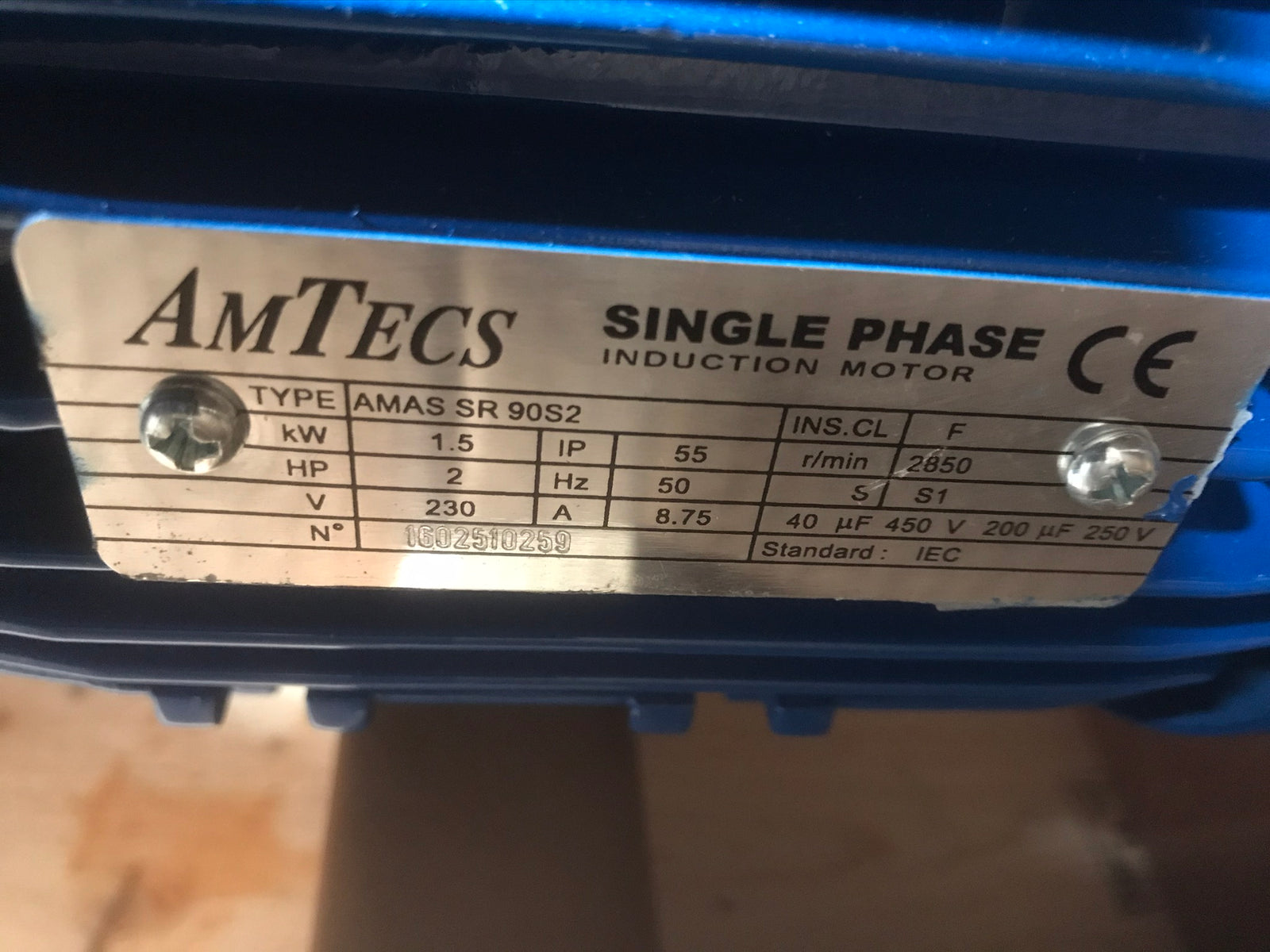 Mono C2XA Progressive Cavity Pump Variable speed motor 1.5kw #2417