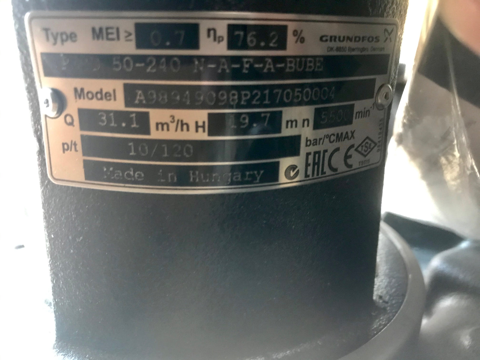 Grundfos TPED 50-240 N A F A BUBE 98949098 415V Twin head circulator pump #2447