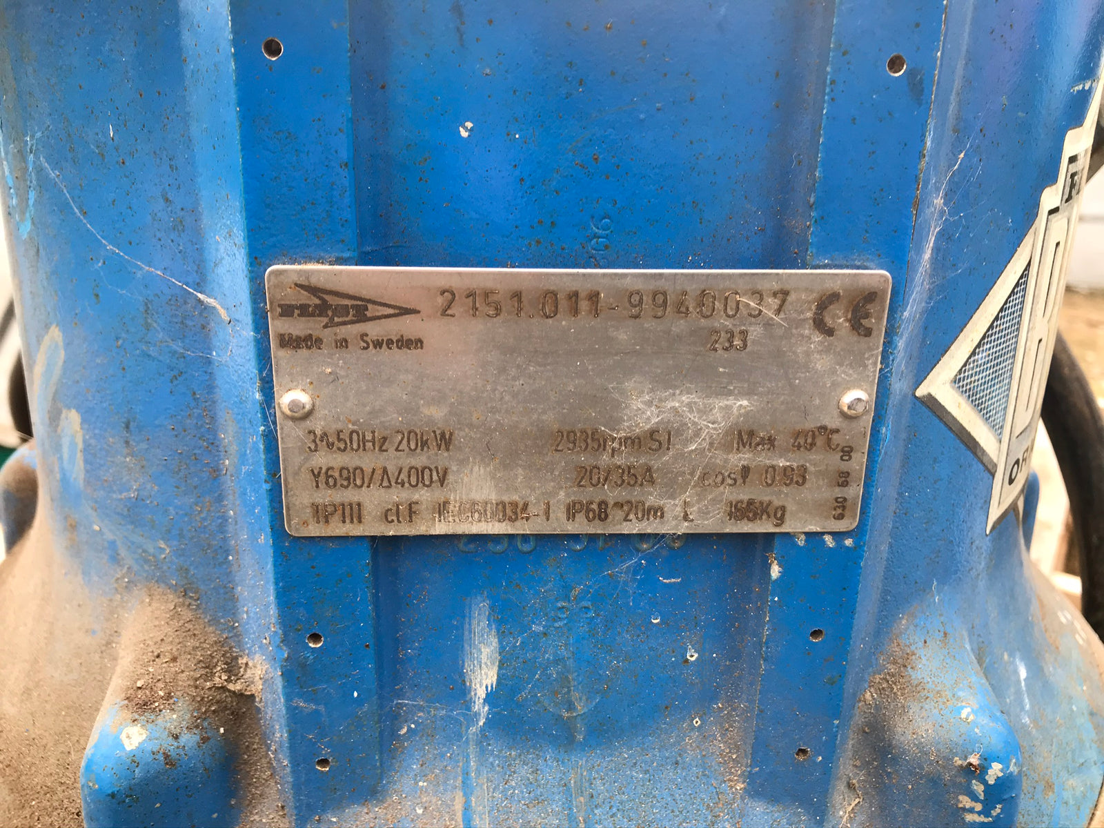 FLYGT BIBO 2151.011 Submersible Dredge Pump 20kW 233 #2649