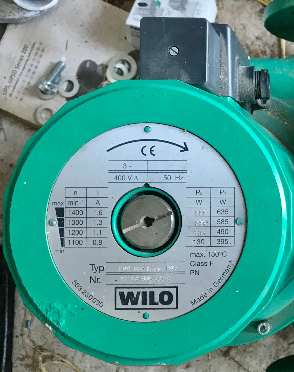 Wilo DOP 65/125r PN6 circulator Pump 1153490 400v #2063