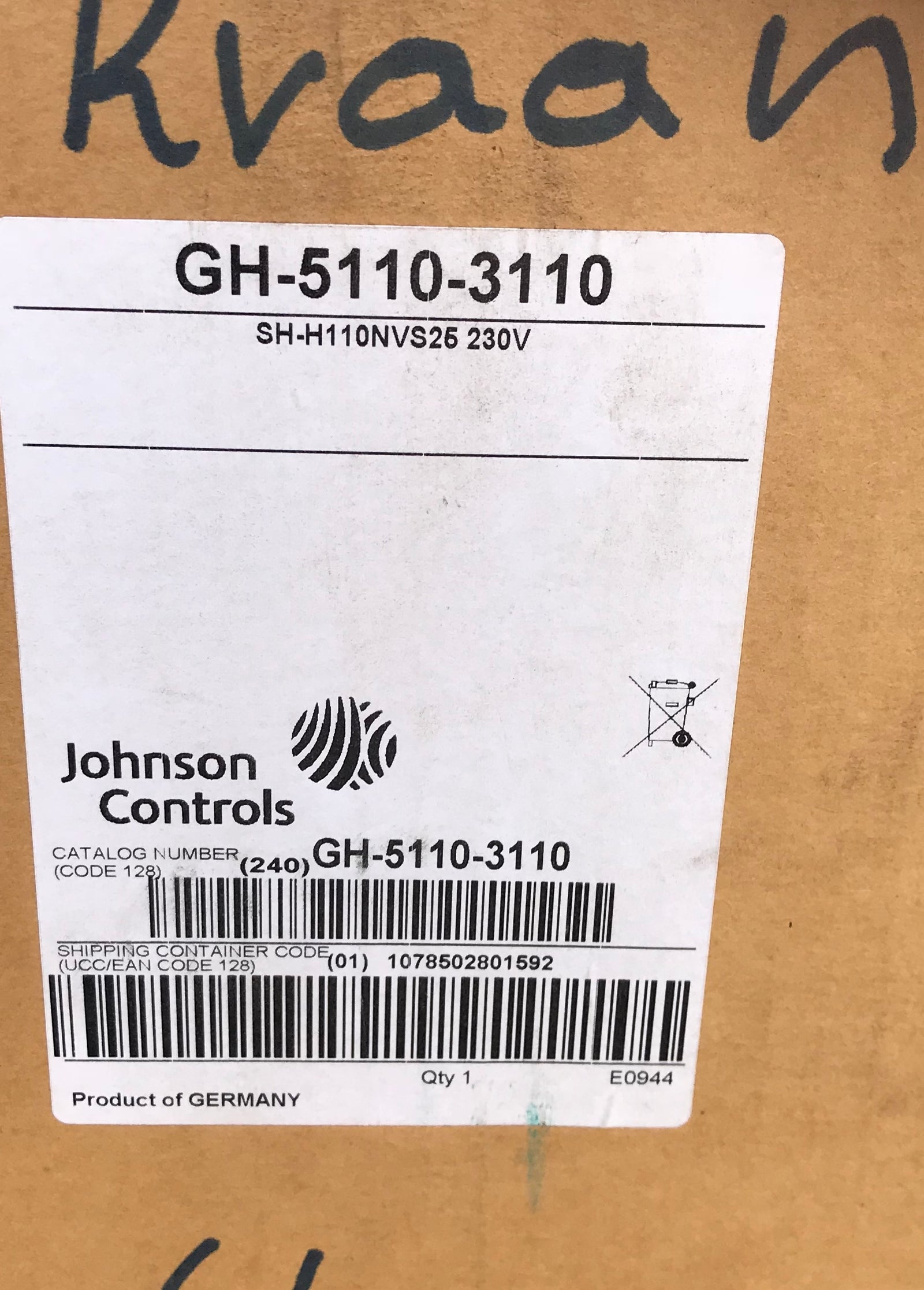 Johnson Controls GH-c 230v solenoid gas valve #1446 VAT