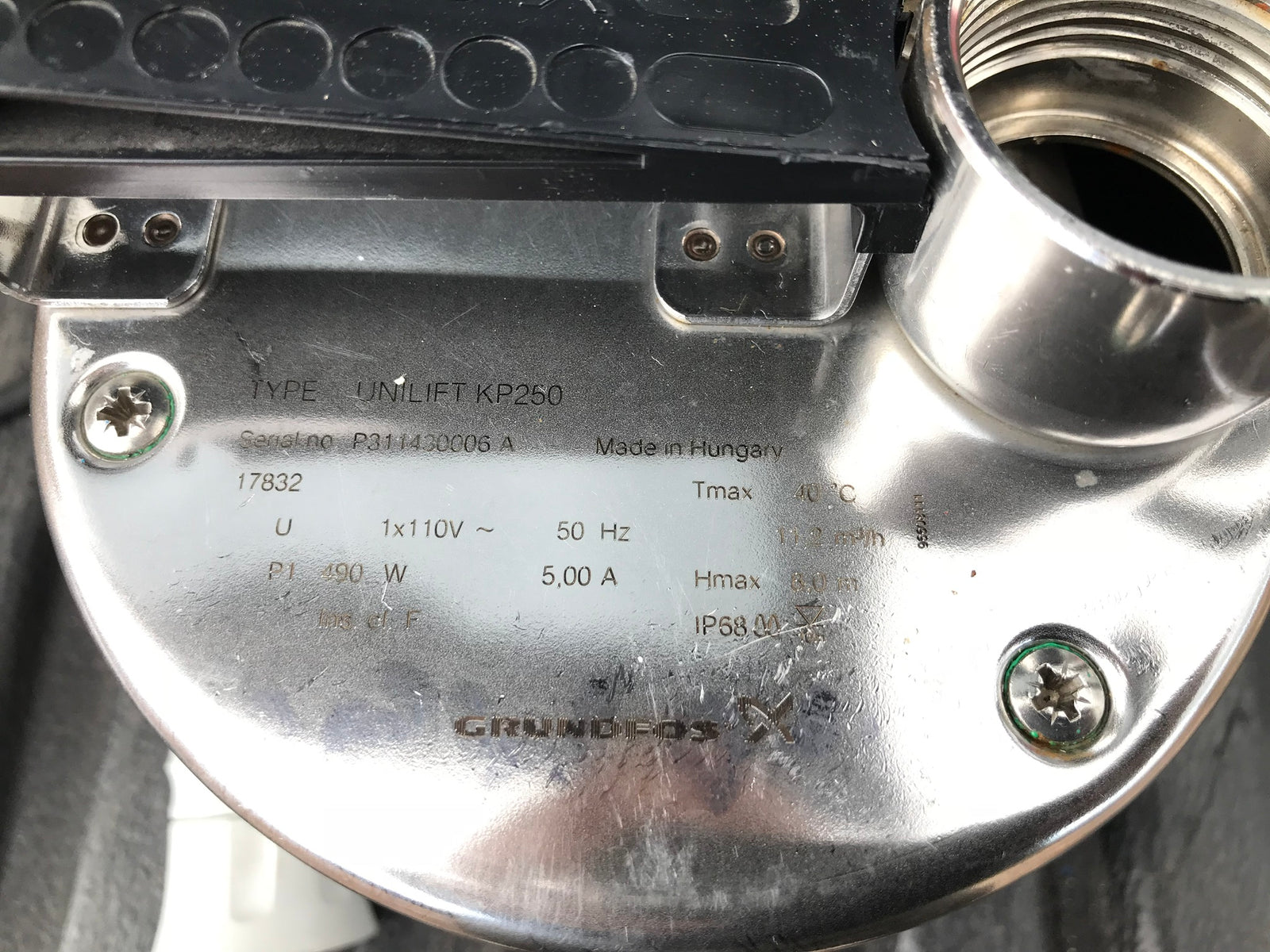 Grundfos unilift KP250 110v Dirty Water Submersible Pump Drainage With Float switch 012C6700 #1525 USED