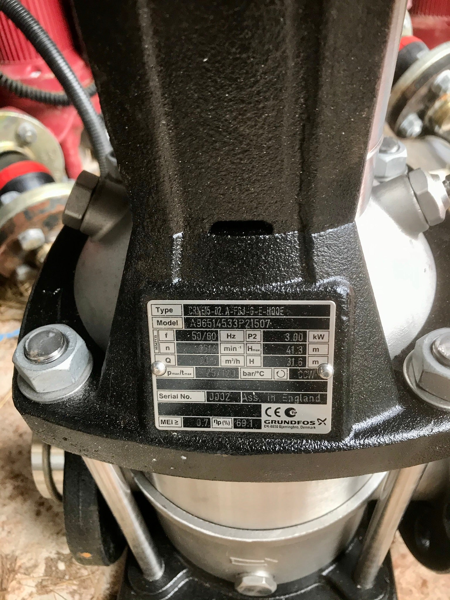 Grundfos CRNE 15-2 96514533 Vertical Multi-stage Pump #2313