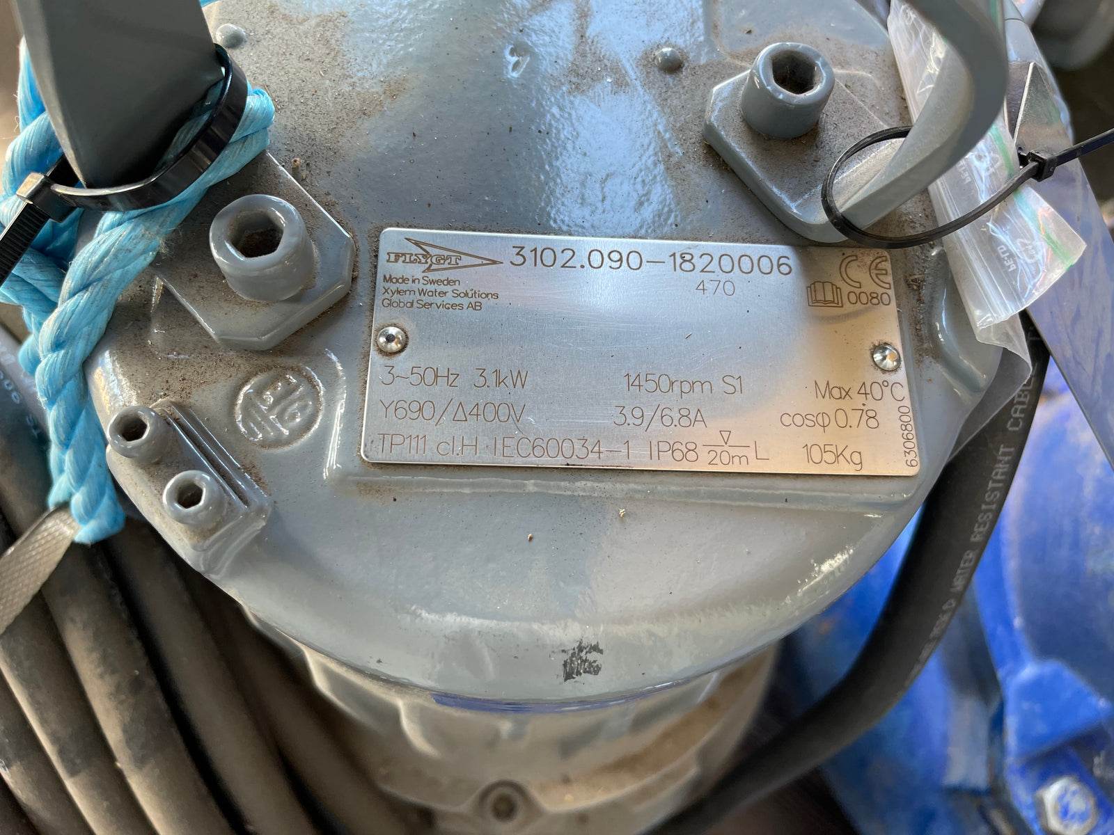 Flygt DP 3102.090 MT 3.1kW 470 Vortex 400v Submersible Waste Water Pump #3158