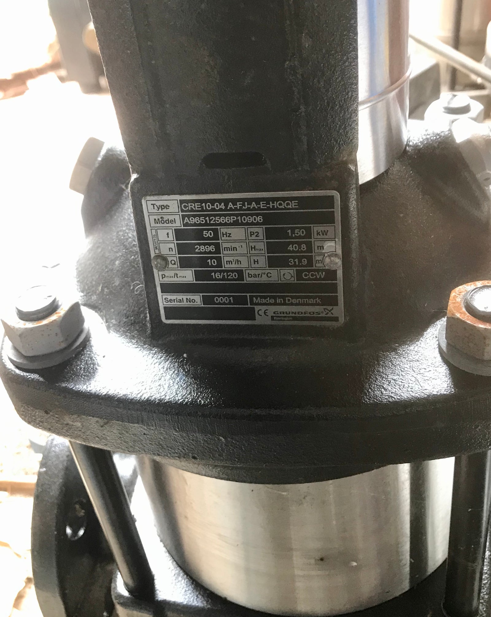 Grundfos CRE 10-4 96512566 Vertical Multi-stage Pump  #2306