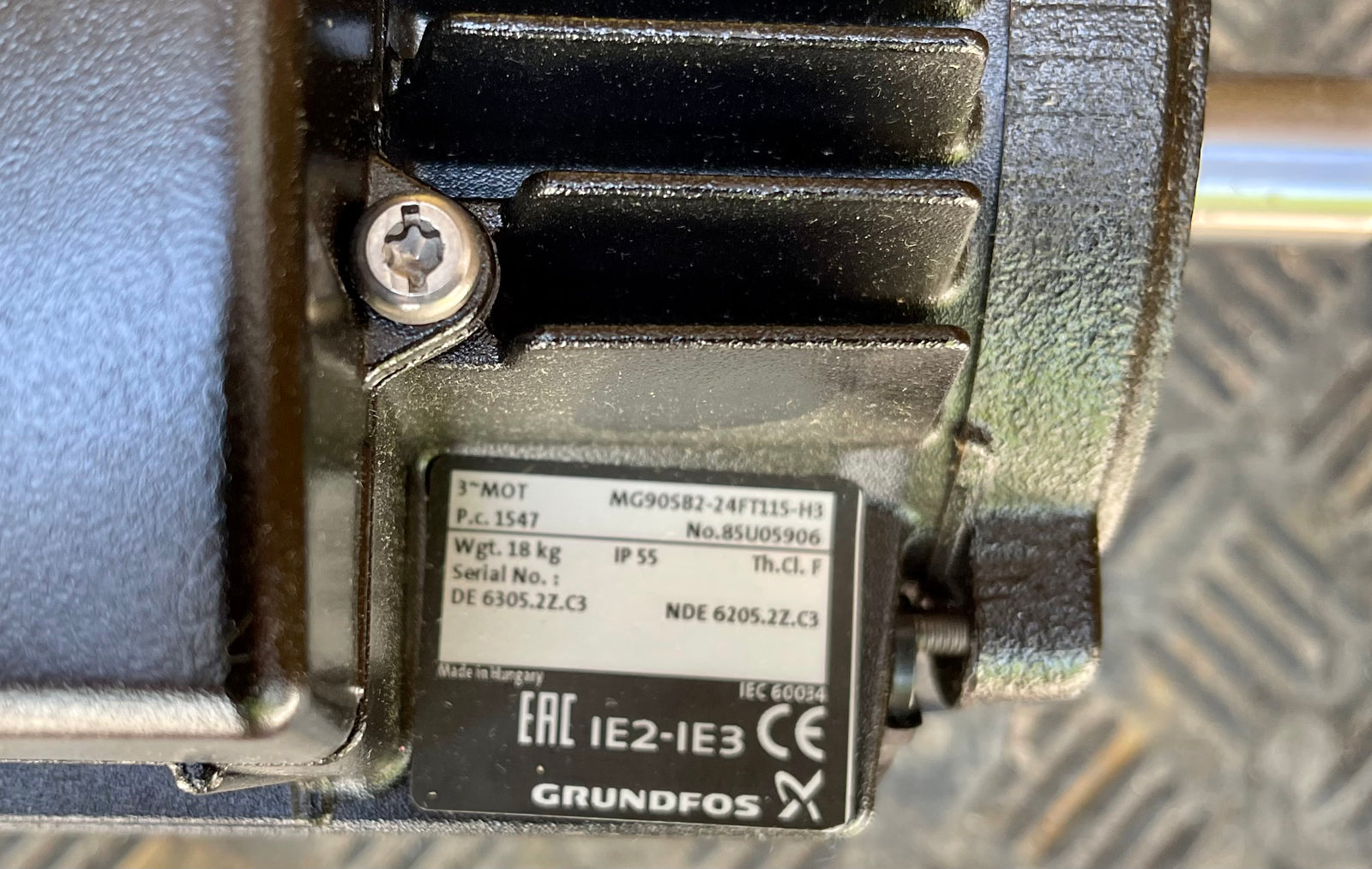 Grundfos MG90SB2 1.5kw Pump Motor 415v 85U05906 #2975 VAT