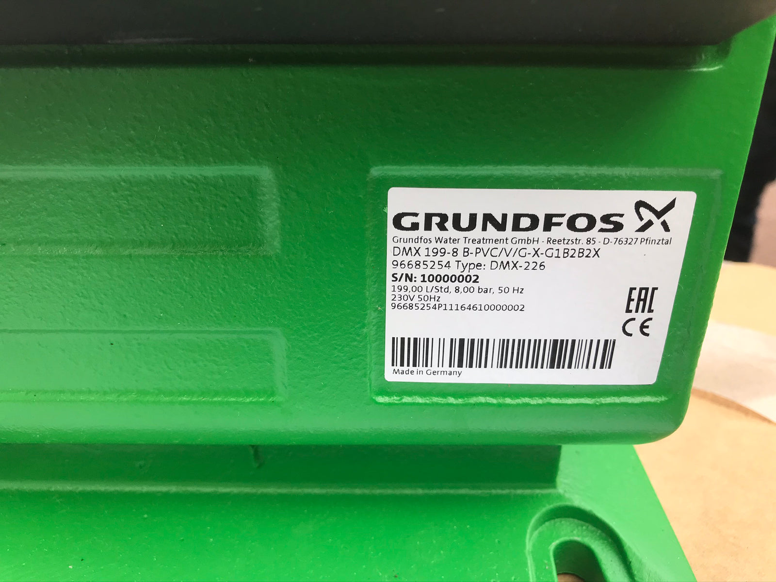 GRUNDFOS DMX 199-8 B PVC V G X G1B2B2X Dosing Pump 96685254 #2631