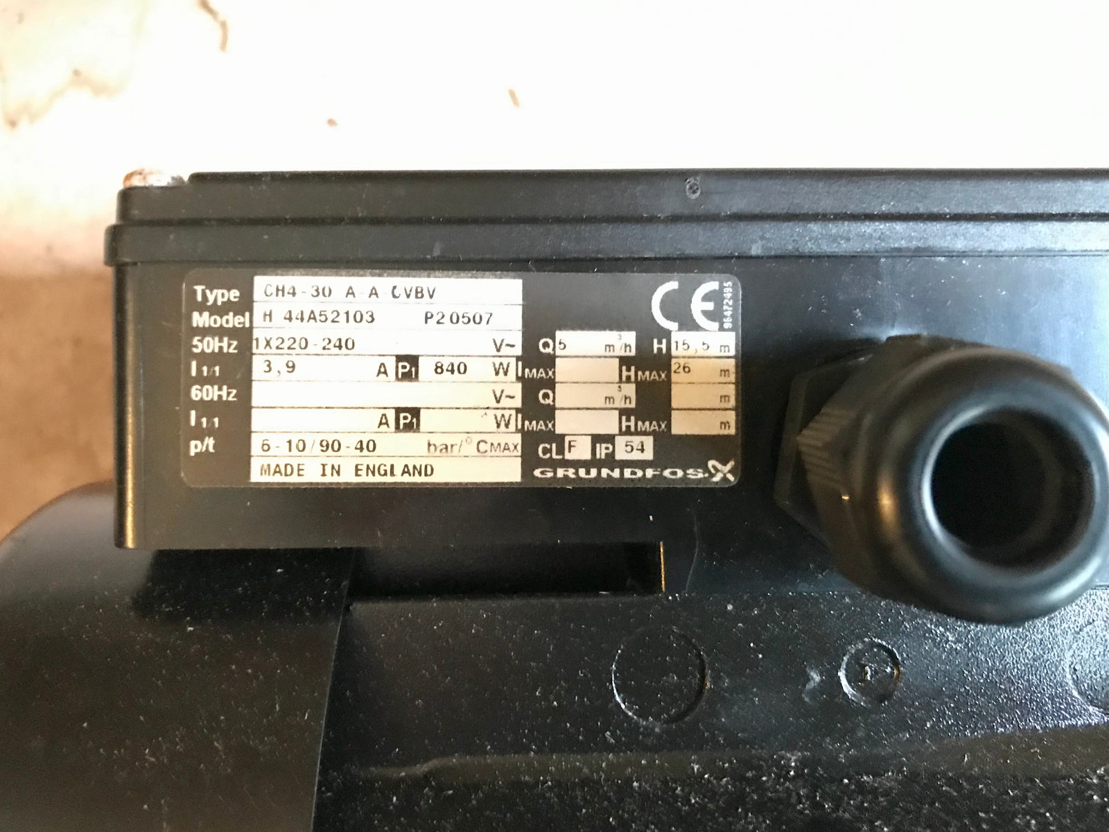 Grundfos CH4-30 A-A-CVBV Horizontal Multistage Pump 44A52103 240v #2170