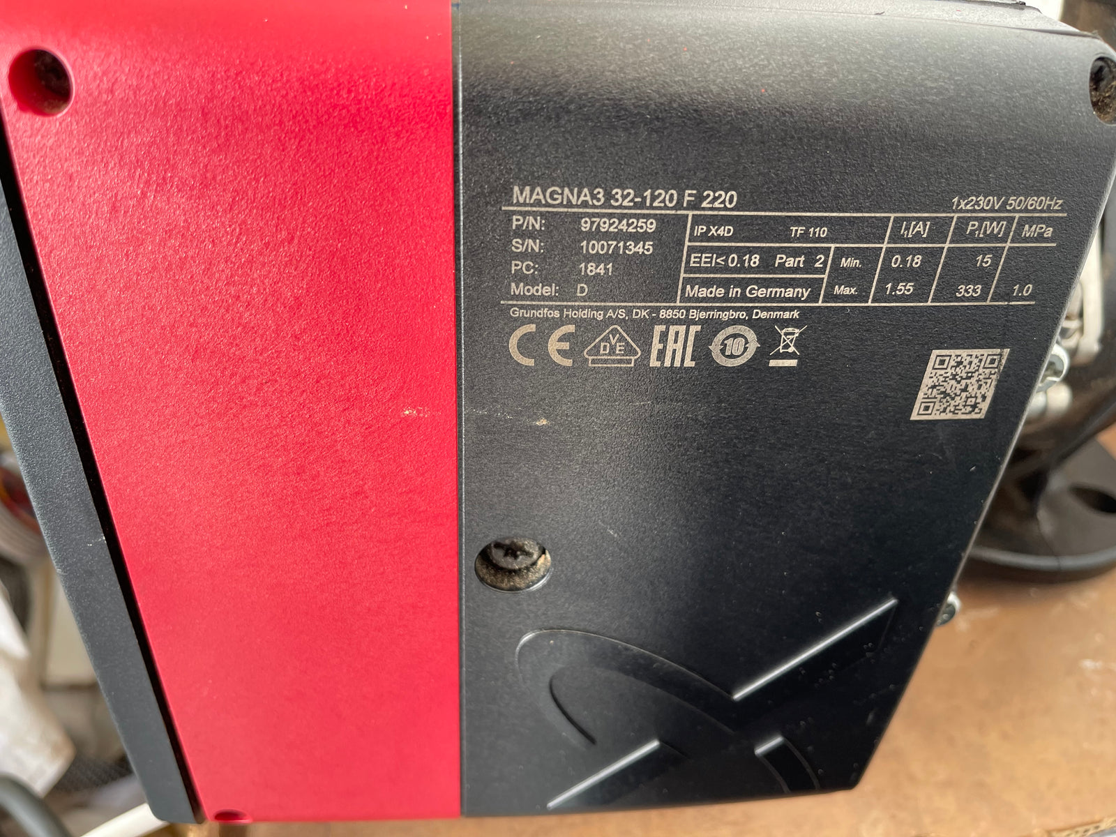 Grundfos Magna3 32-120F 1PH Flanged Pump Heating Circulator 240v 97924259 #3365