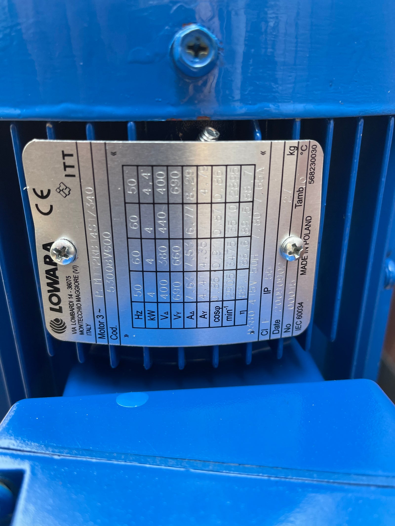 Lowara SV1602 N406T/P Vertical Multistage Pump 4kw #3379