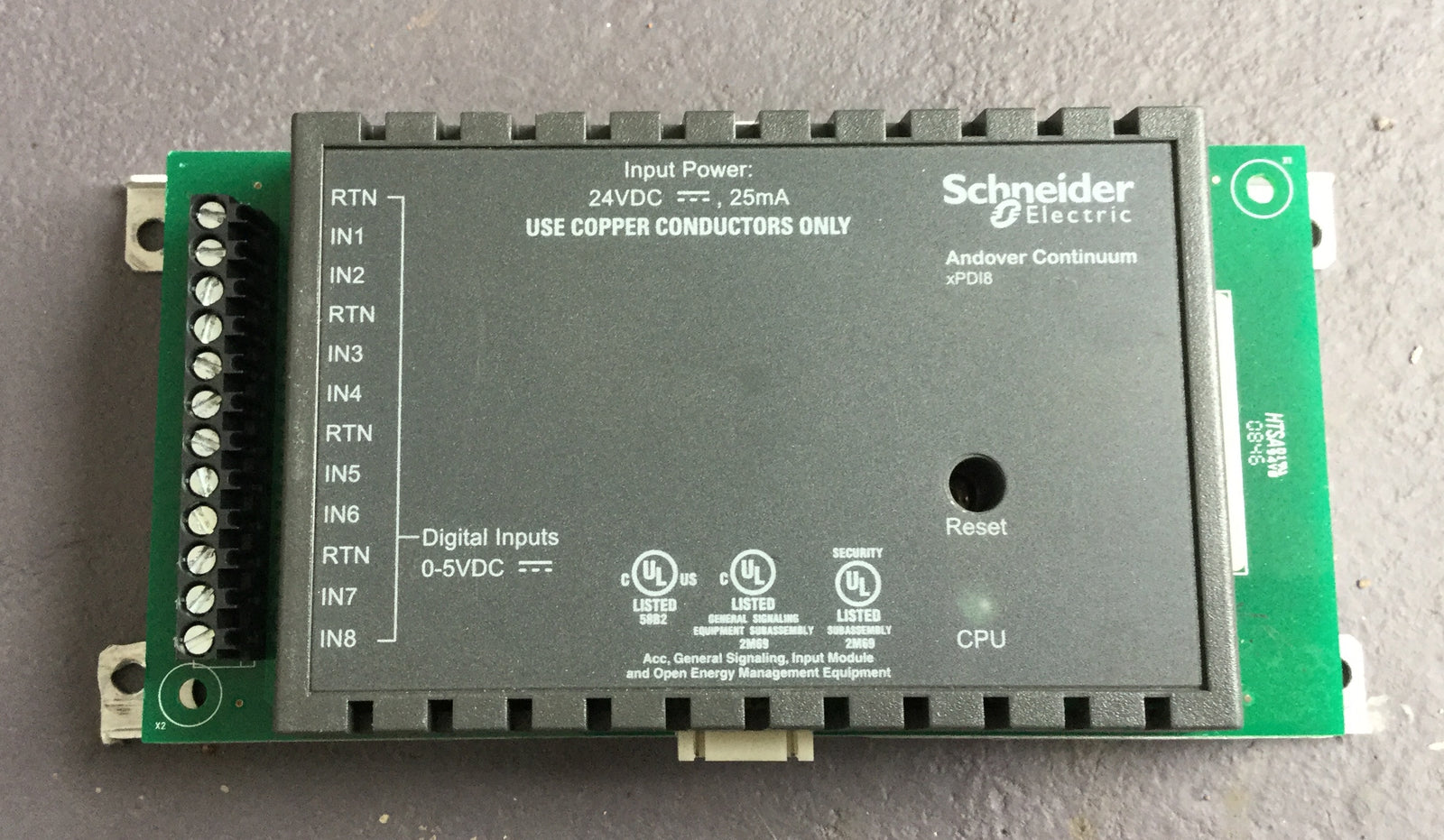 XPDi8 Expansion Module Andover Continuum Controls Schneider #741