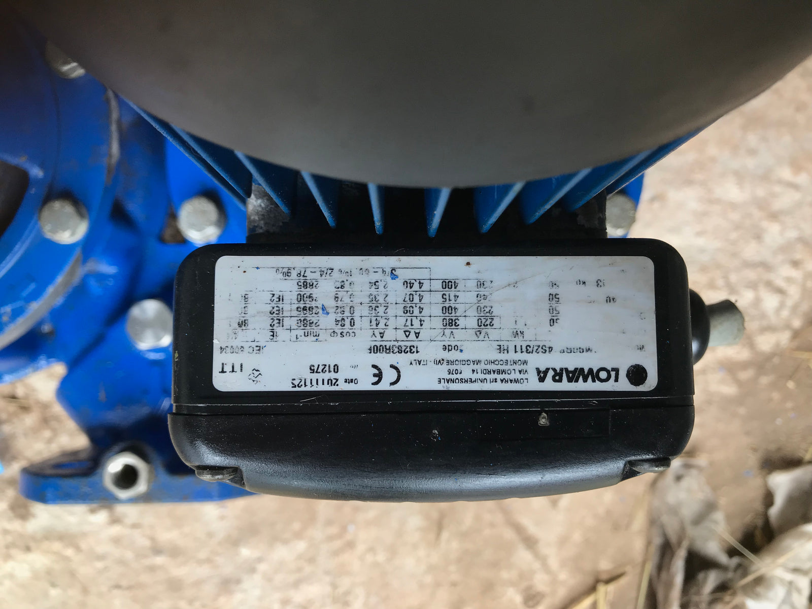 lowara xylem FCTE 40-125/11/C twin head pump centrifugal in line TP 3 Phase #1082