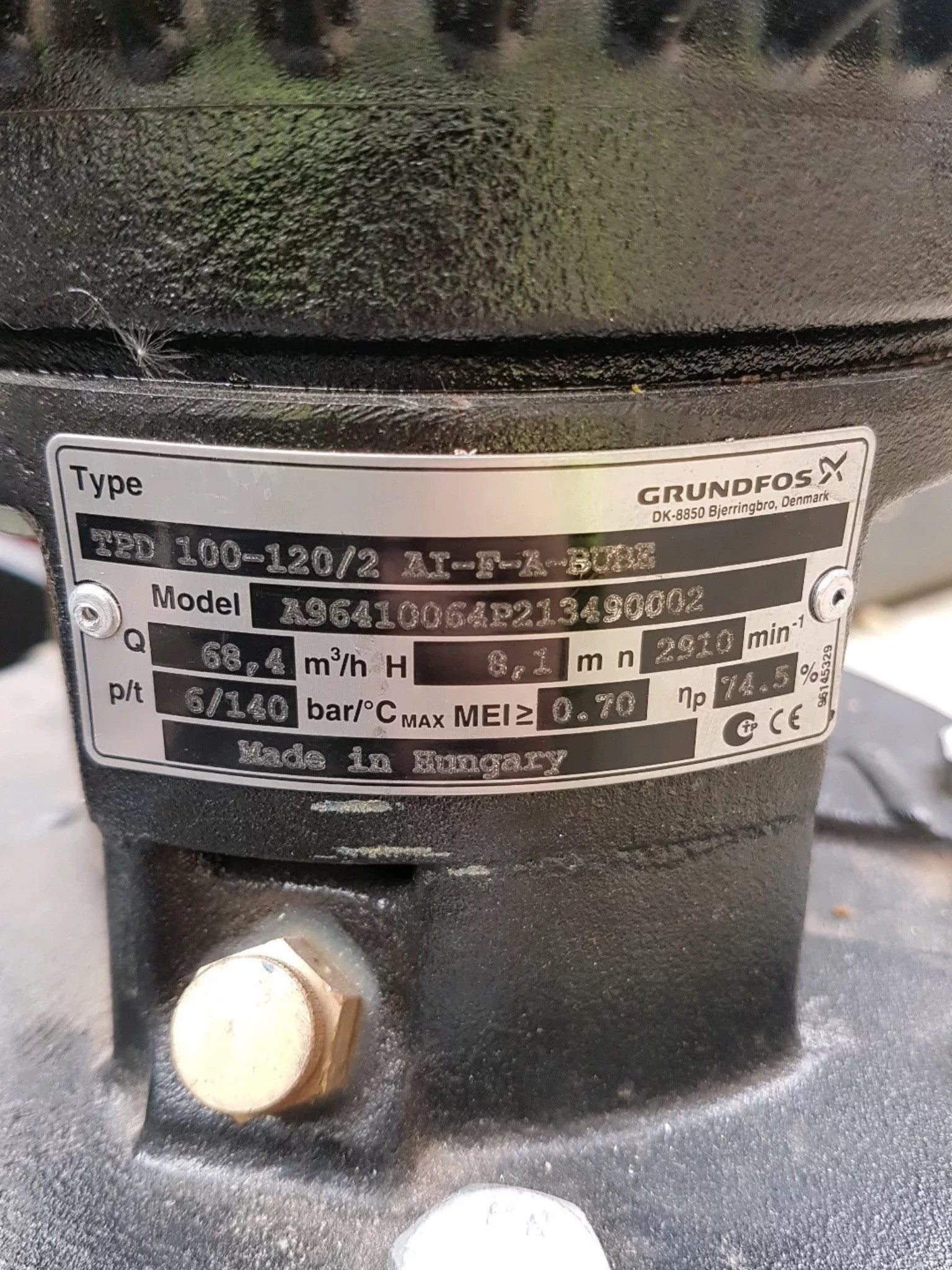 Grundfos TPD 100-120/2 A F A BUBE 2.2kW Single Stage Dual Head In Line 2 Pole 415V (96410064)