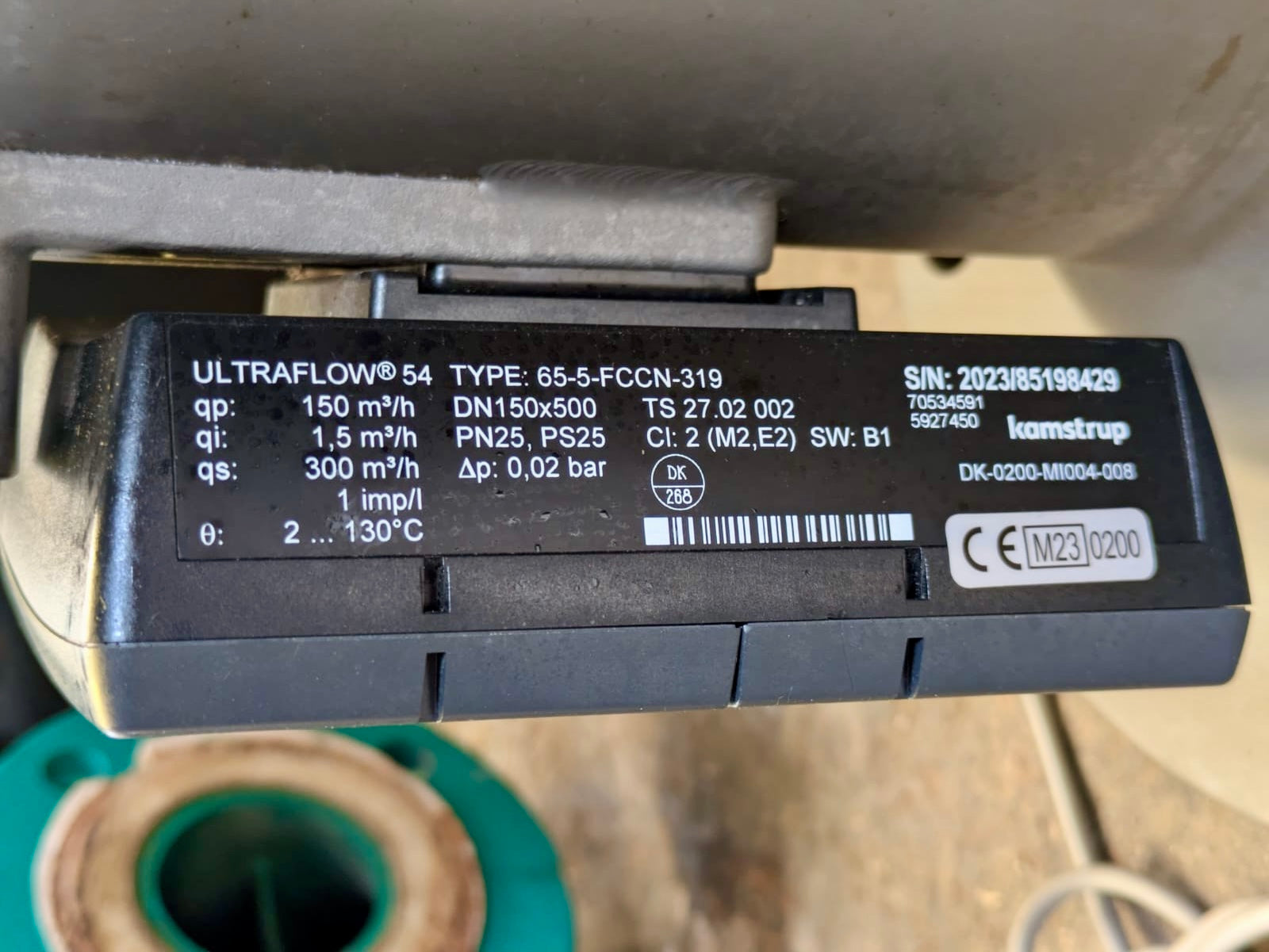 Kamstrup Ultraflow 54 DN150 Ultrasonic Static Flow Sensor Meter 65-5-FCCN-319 #4815