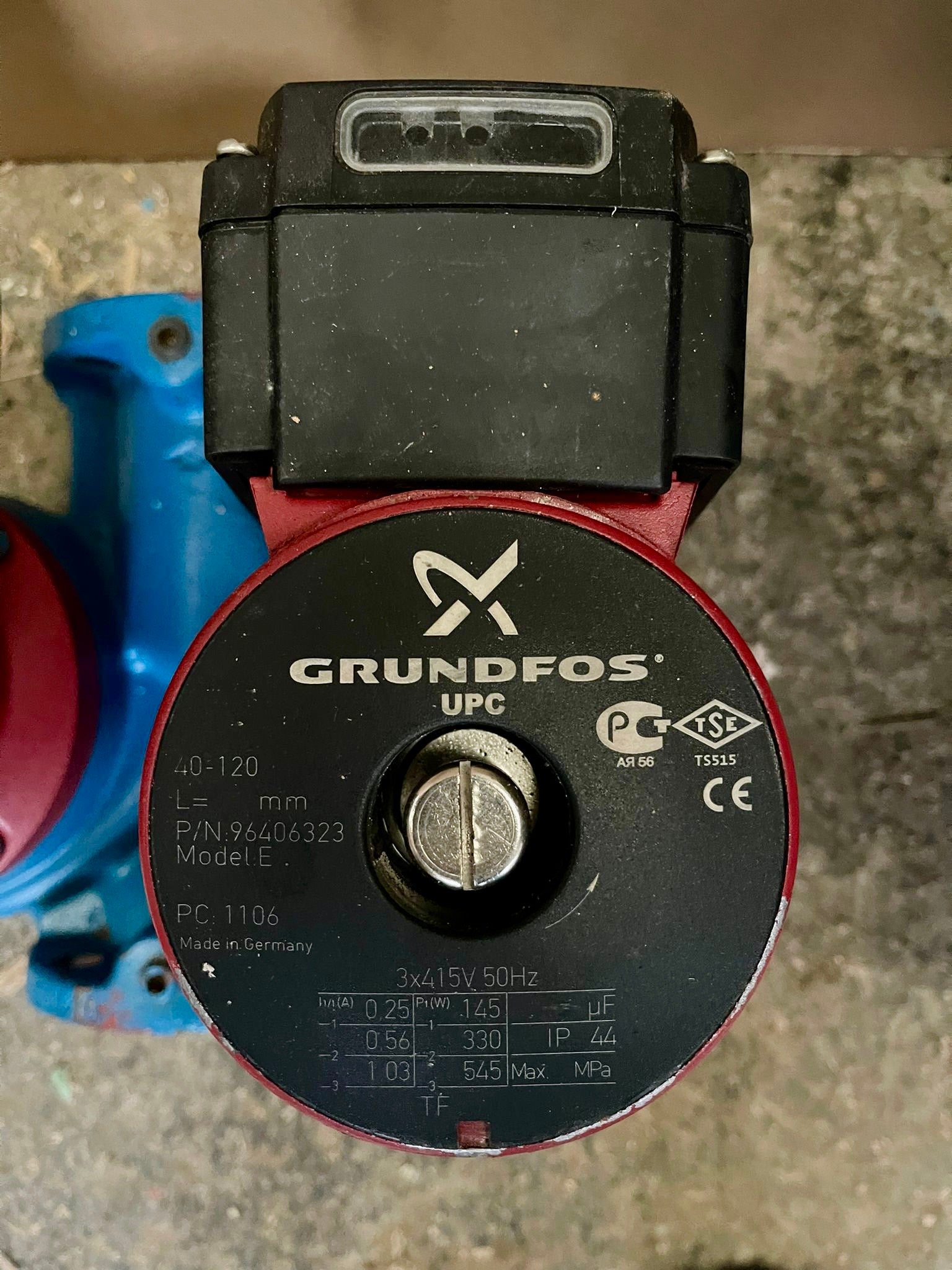 Grundfos UPCD 40-120 F Flanged Pump Heating Circulator 415v Dn40 96406323 #4881 USED