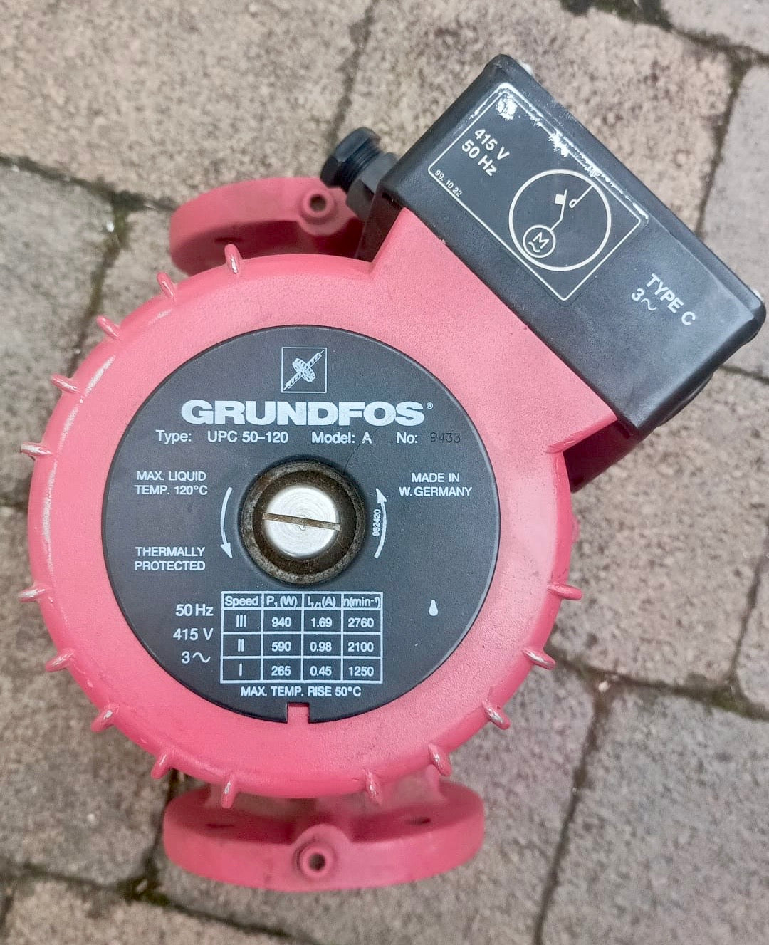 Grundfos UPC 50-120 F Circulator Pump 415V #4378