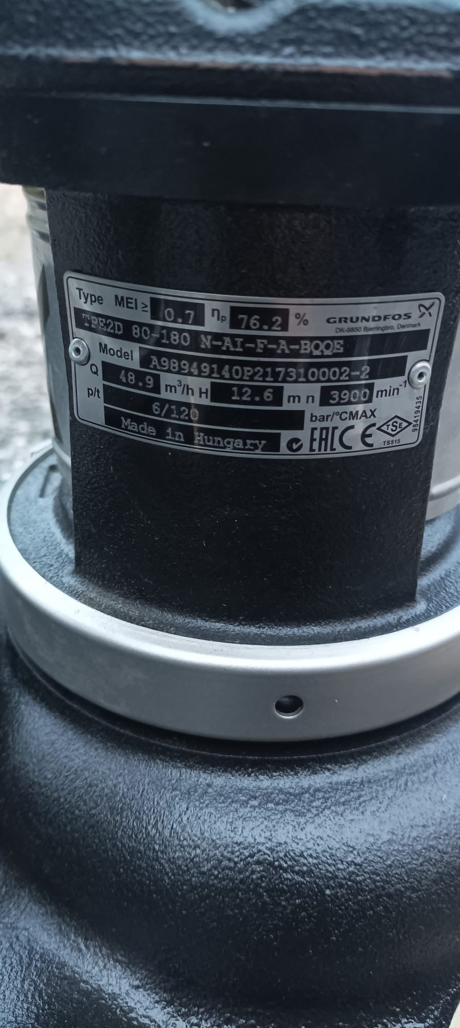 Grundfos TPED 80-180 N AI F A BQQE 98949140 415V Twin head circulator pump #4052