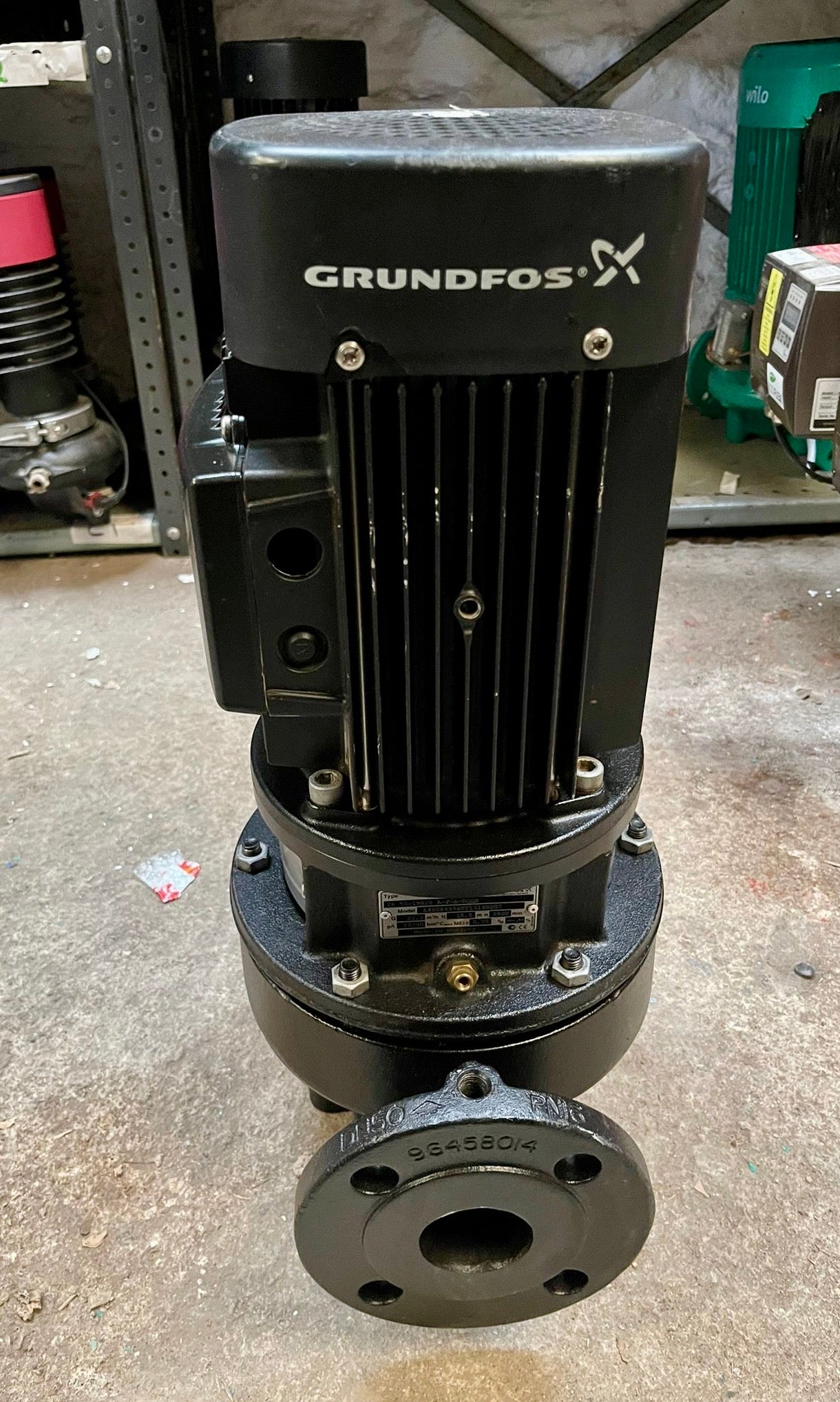 Grundfos TP 50-190/2 A-F-A-BQQE 1.5kW DN50 Inline Circulator Pump 415V 96086996 USED #5015