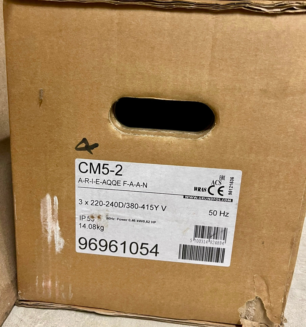 Grundfos CM 5-2 A R I E AQQE F A A N Horizontal Multistage Pump 415v 96961054 #4998