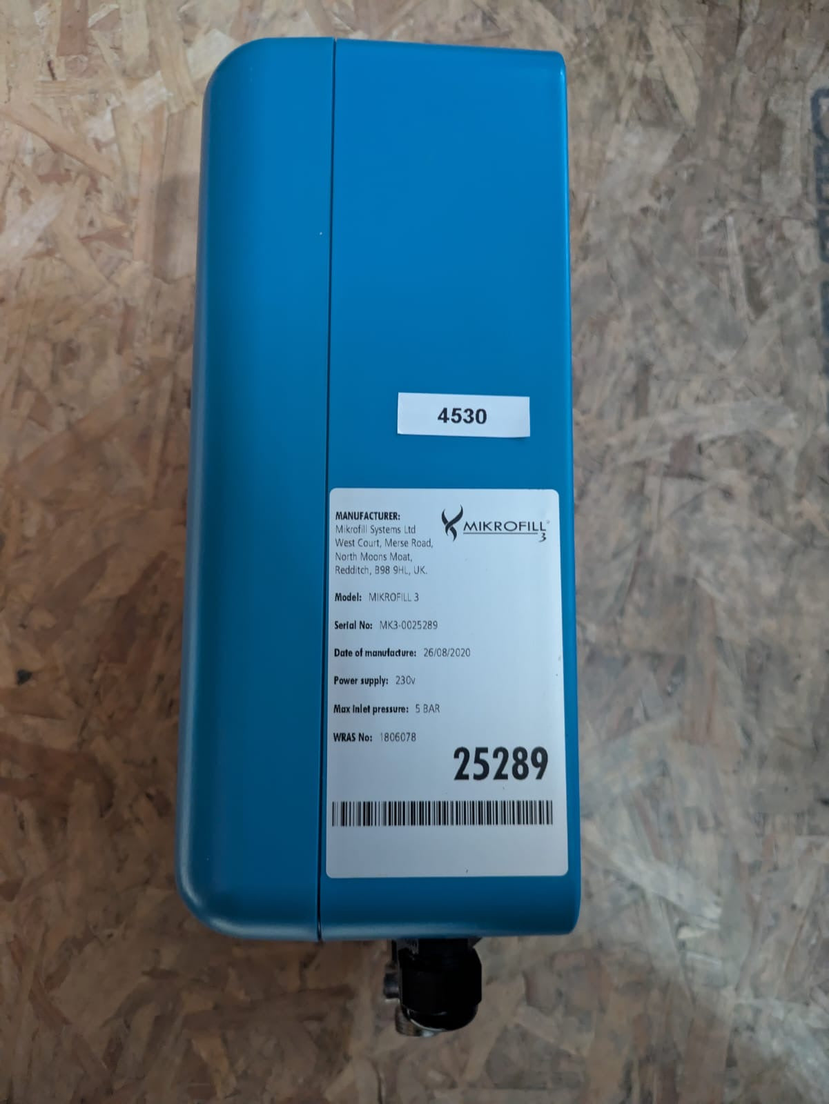 Mikrofill 3 Pressurisation Unit MIK120023 #4503/4530