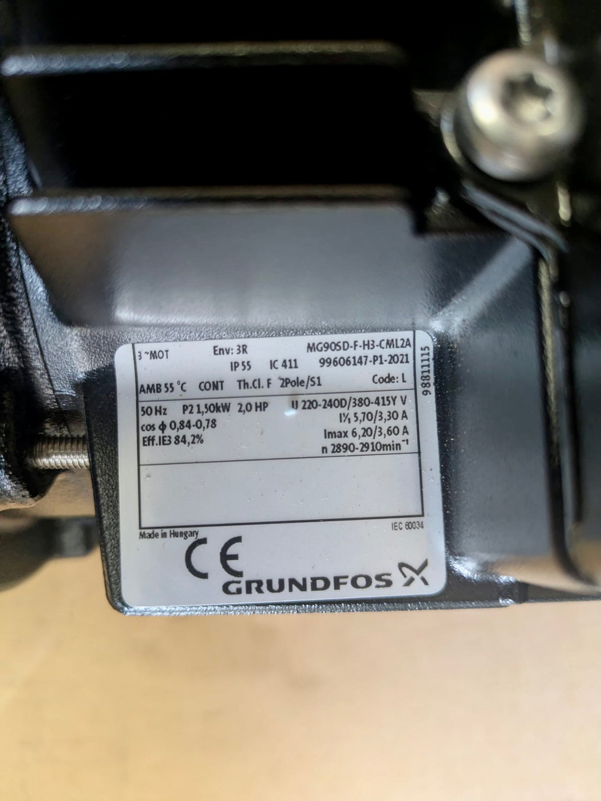 Grundfos CM 10-2 A R A V AQQV F A A N Horizontal Multistage Pump 415v 98914638 #4922
