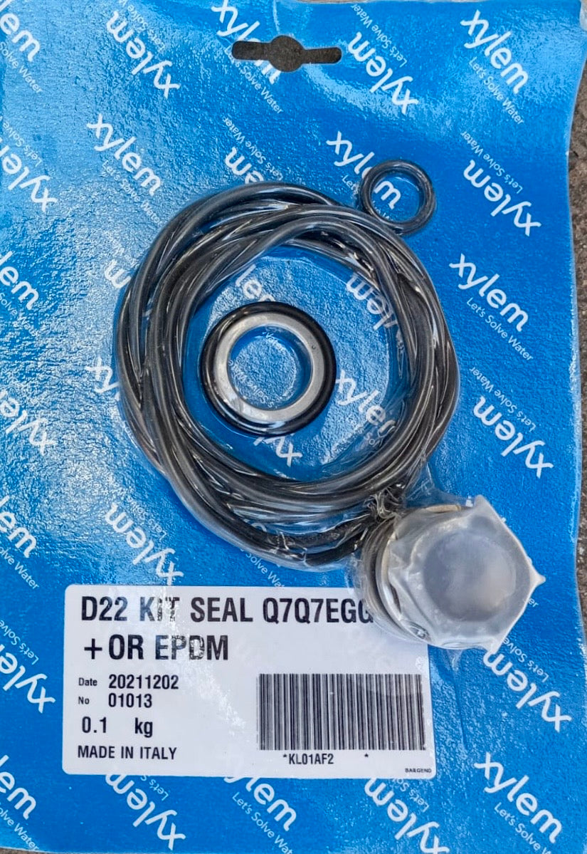 XYLEM LOWARA Mechanical Seal & O-Ring Kit e-NSC e-LNE e-LNT Silicon/Silicon/EPDM 22mm KL01AF2 #4262